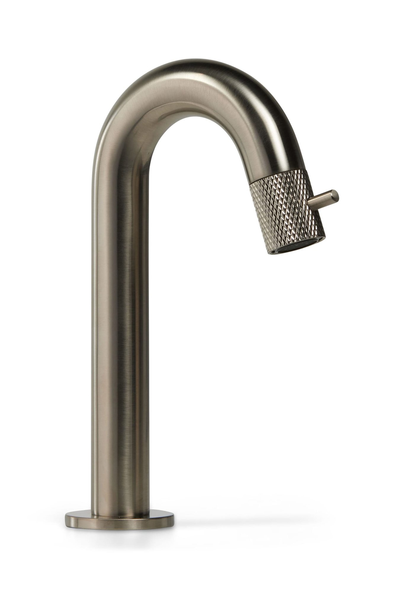 Blue Label Viby facet fonteinkraan laag model, geborsteld nikkel thumbnail 3