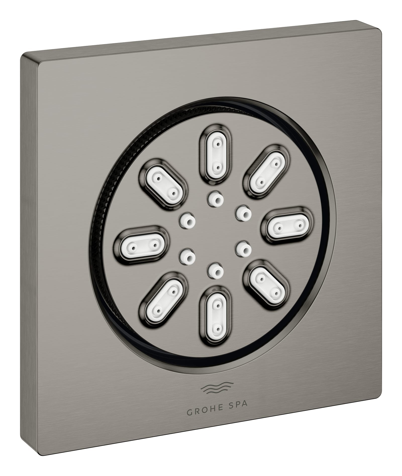 Grohe Rainshower Aqua 75 zijdouche vierkant met 2 straalsoortten, geborsteld hard graphite