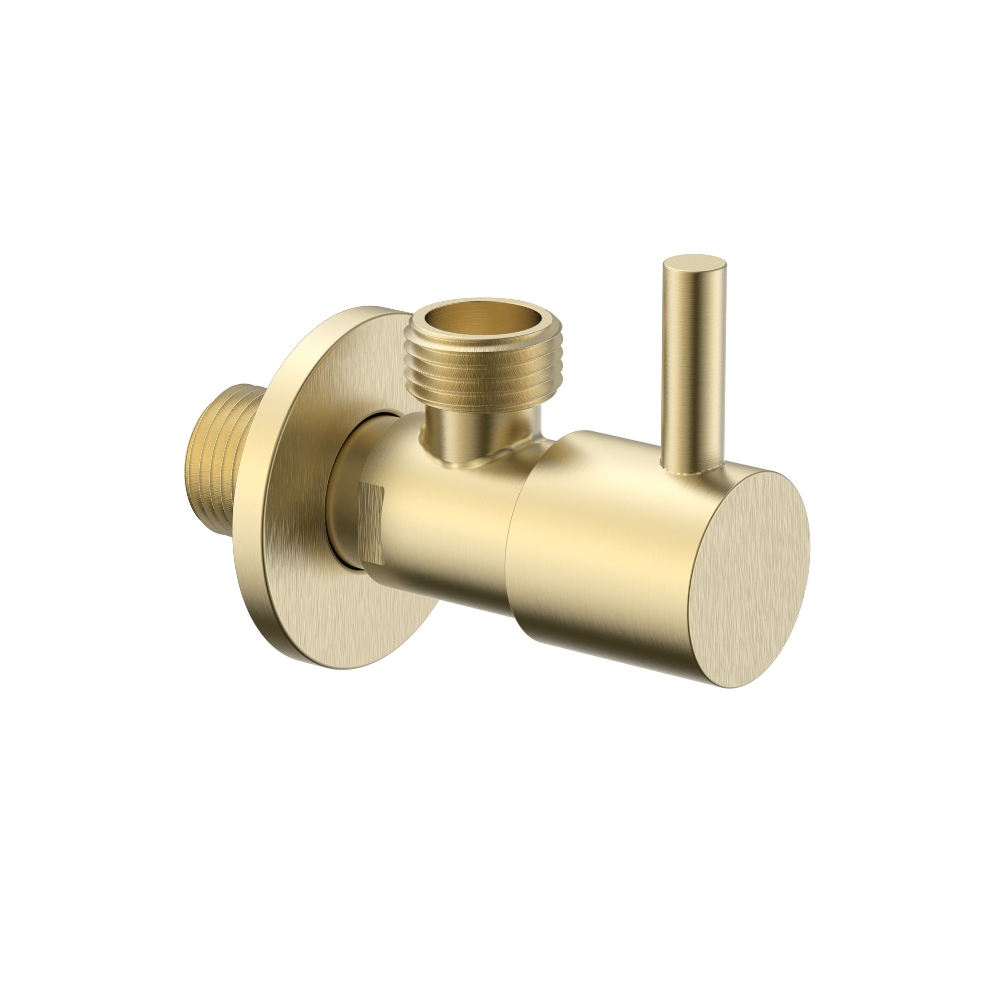 UNIFORMA HOEKSTOPKRAAN - 1/2" X 3/8" - GEBORSTELD GOUD (PVD)