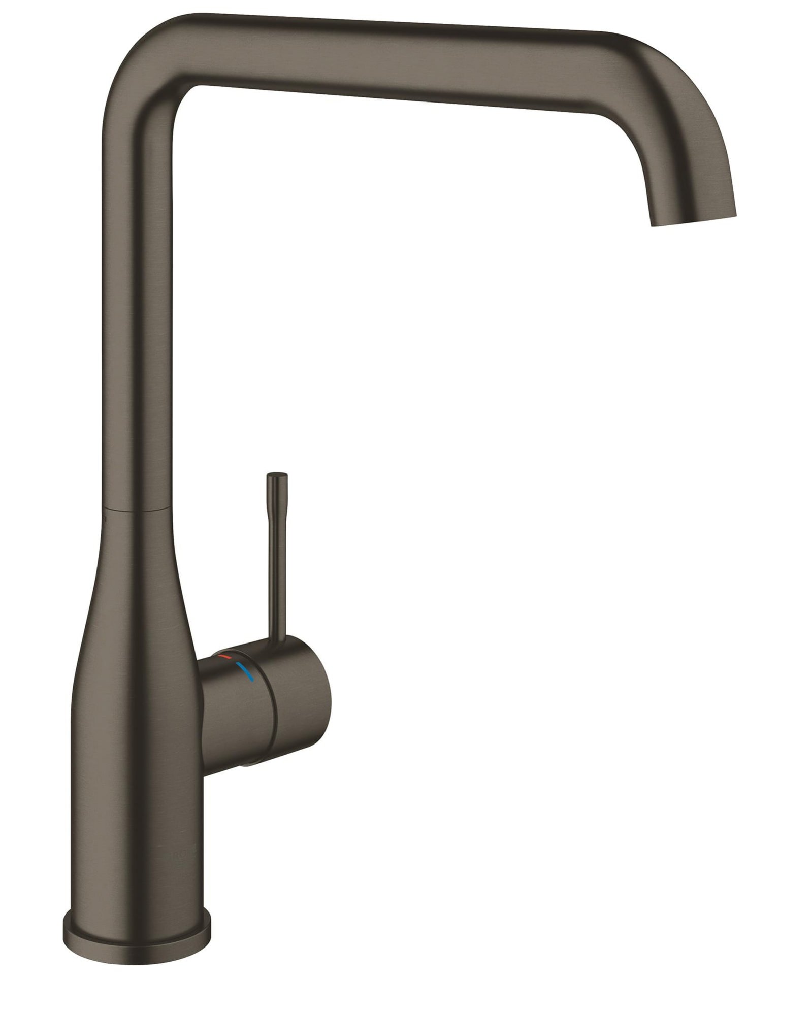 Grohe Essence New, Keukenmengkraan, eengreeps, 300mm hoogte, 220mm voorsprong L-uitloop hoog, draaibaar, hard graphite geborsteld