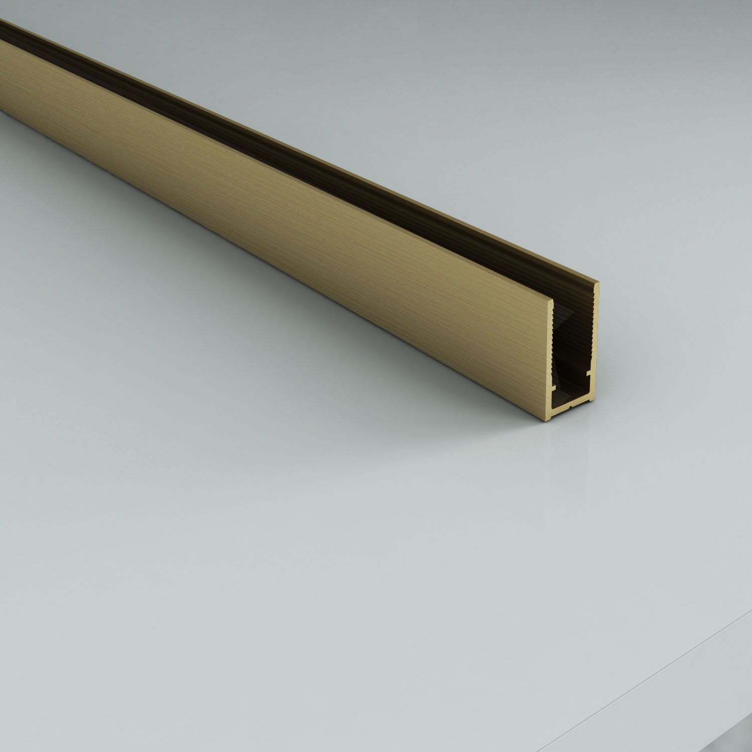ALONI MUURPROFIEL VOOR DOUCHEWAND - 200 CM - GEBORSTELD GOUD