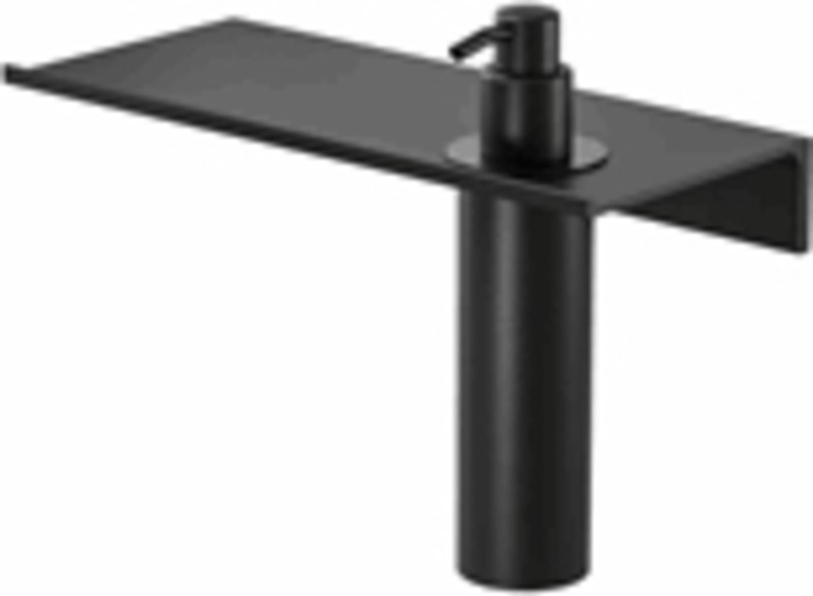 Leev Planchet 40 cm met zeepdispenser 200 ml Zwart