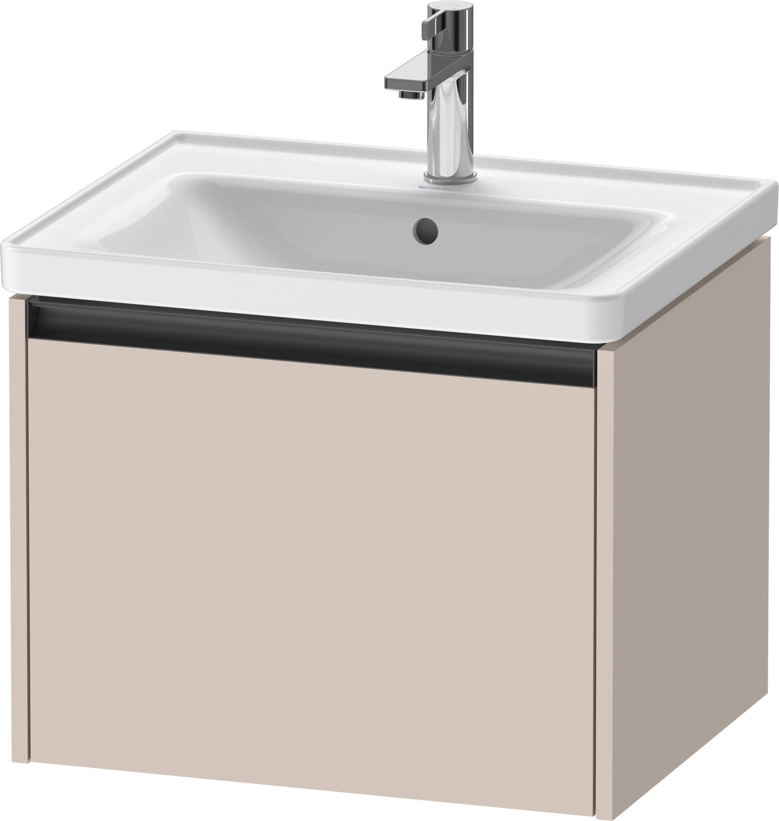 Duravit Ketho.2 Wastafelonderbouw hangend, Taupe Mat, rechthoekig, aantal grote lades: 1 – K25081091910000