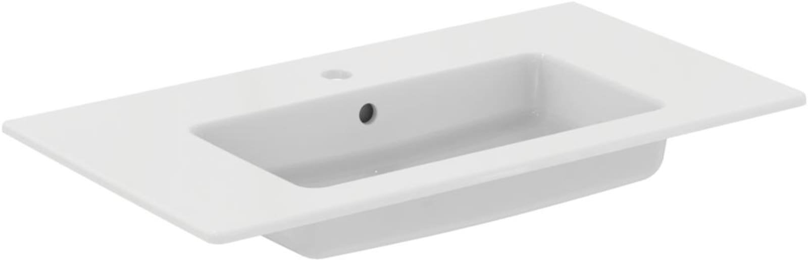 Ideal Standard Tiempo wastafel 815x450mm, met kraangat, met overloop, wit