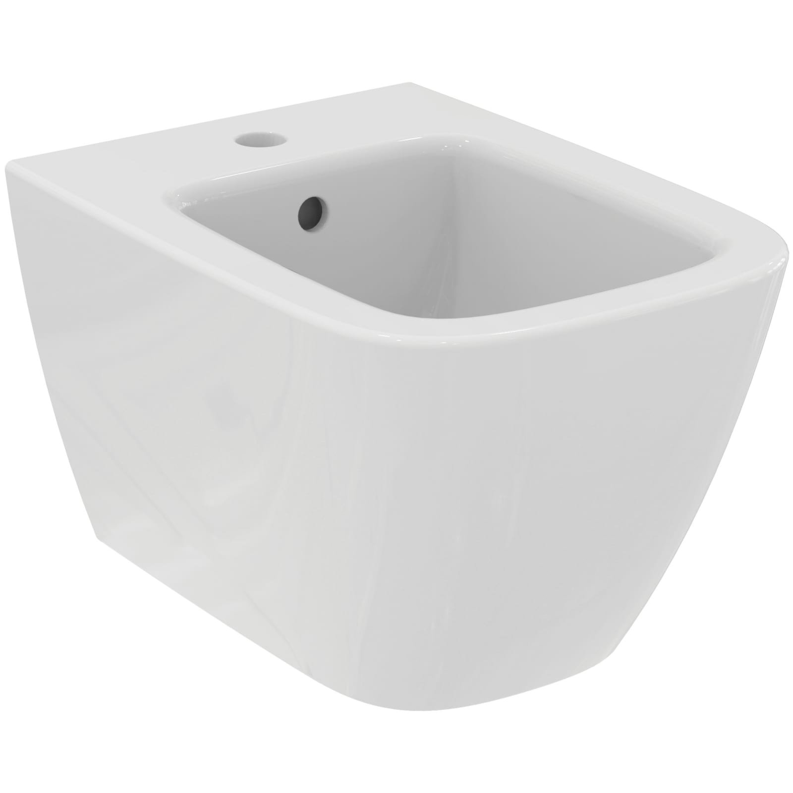 I.LIFE S | WANDBIDET 355X480X300 MM GLANZEND WIT, 1 KRAANGAT, MET OL