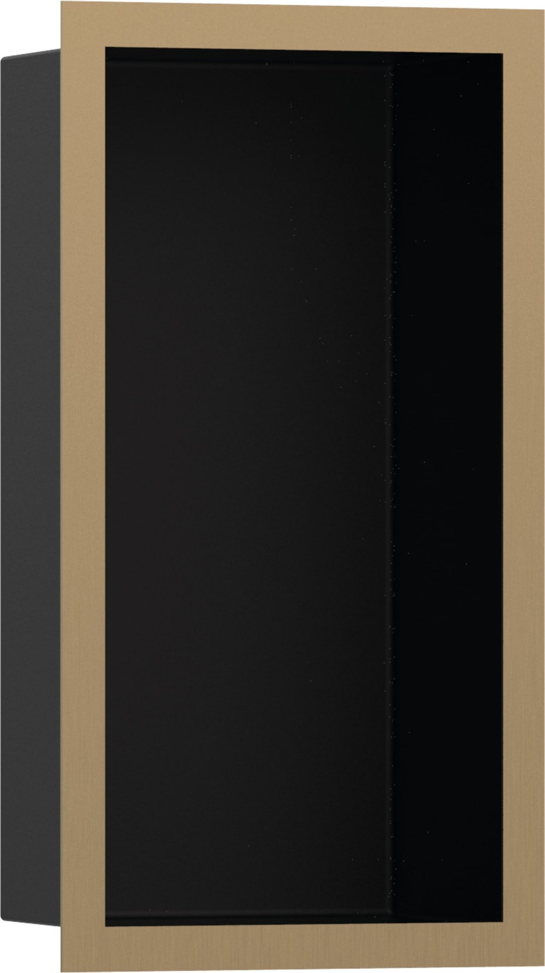Hansgrohe XtraStoris Individual wandbox zwart met designframe 300/150/100 Brushed Bronze