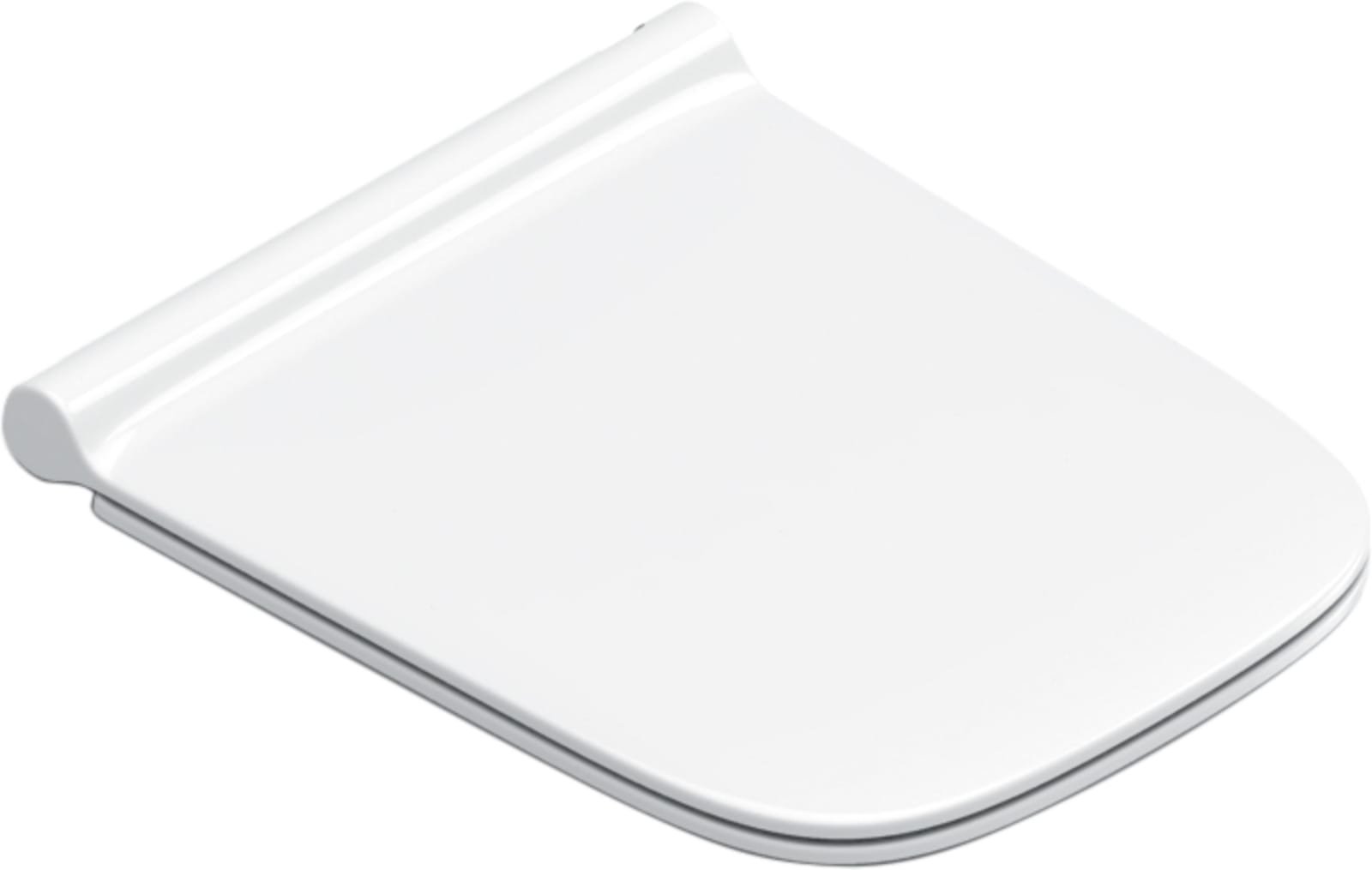 Catalano Elice closetzit. deksel (slim). Soft Close, Quick Release, Antibact. Durop, RVS  scharn. 50x37 / 55x37 cm, wit
