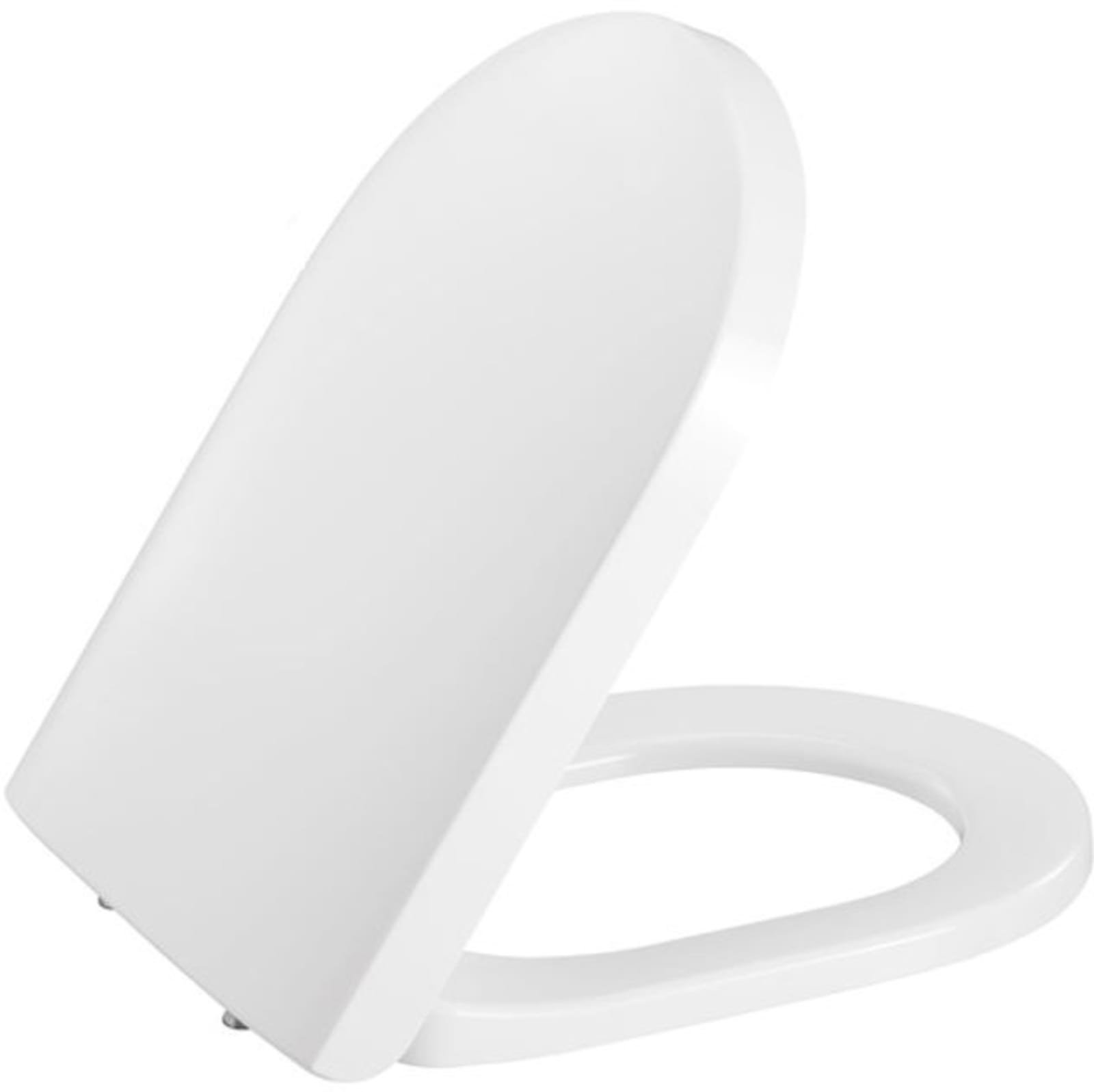 Pressalit Tivoli closetzitting met deksel, soft close  incl. scharnieren D02 in roestvrij staal. Kleur wit.