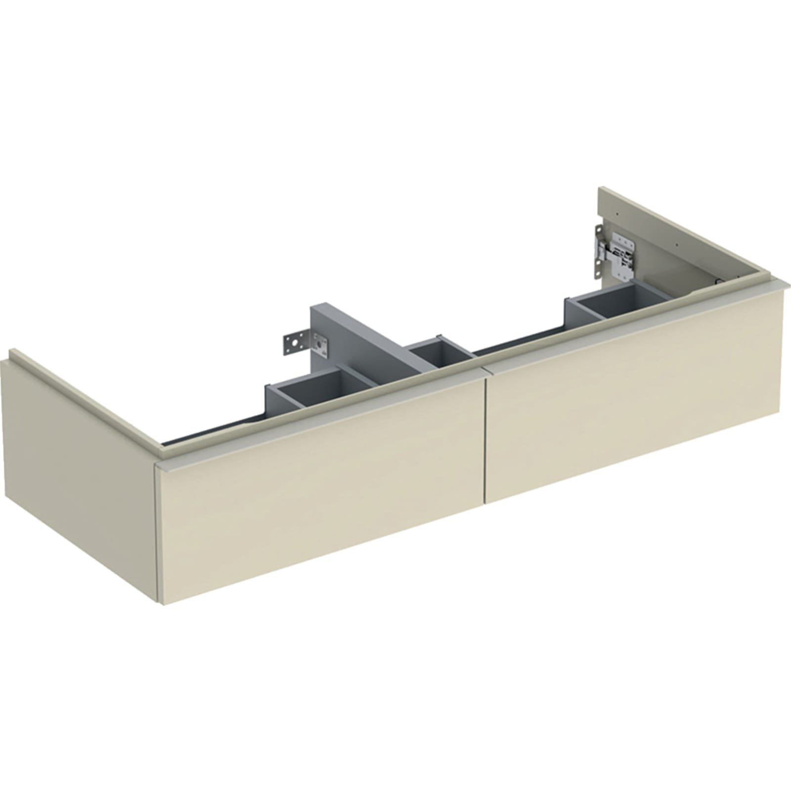 Geberit iCon wastafelonderkast, wand, 2x laden, hxbxd 247x1184x476mm, zandgrijs