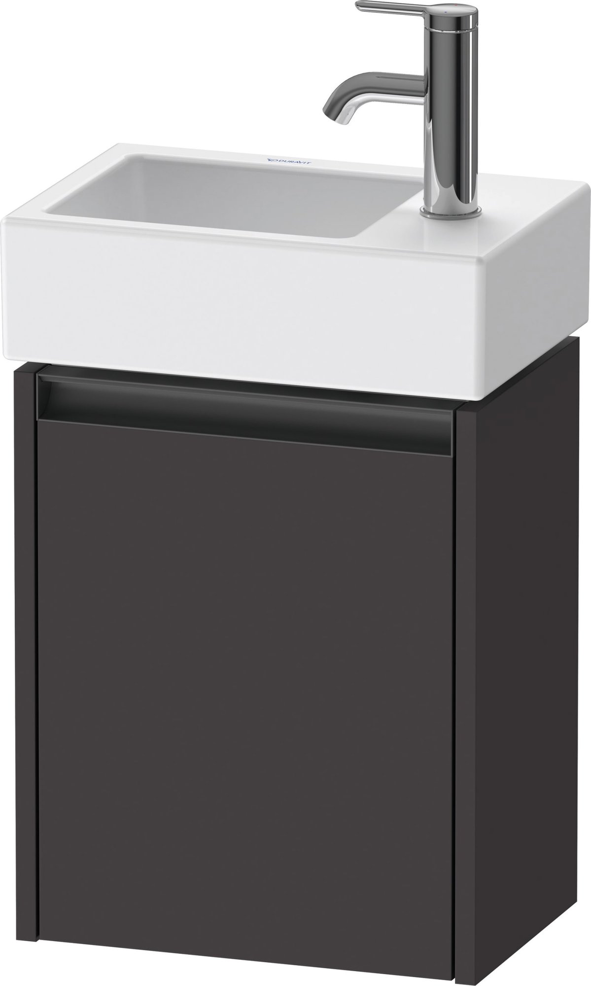 Duravit Ketho.2 Wastafelonderbouw hangend, Grafiet Supermat, rechthoekig, aantal deuren: 1 – K25071L80800000