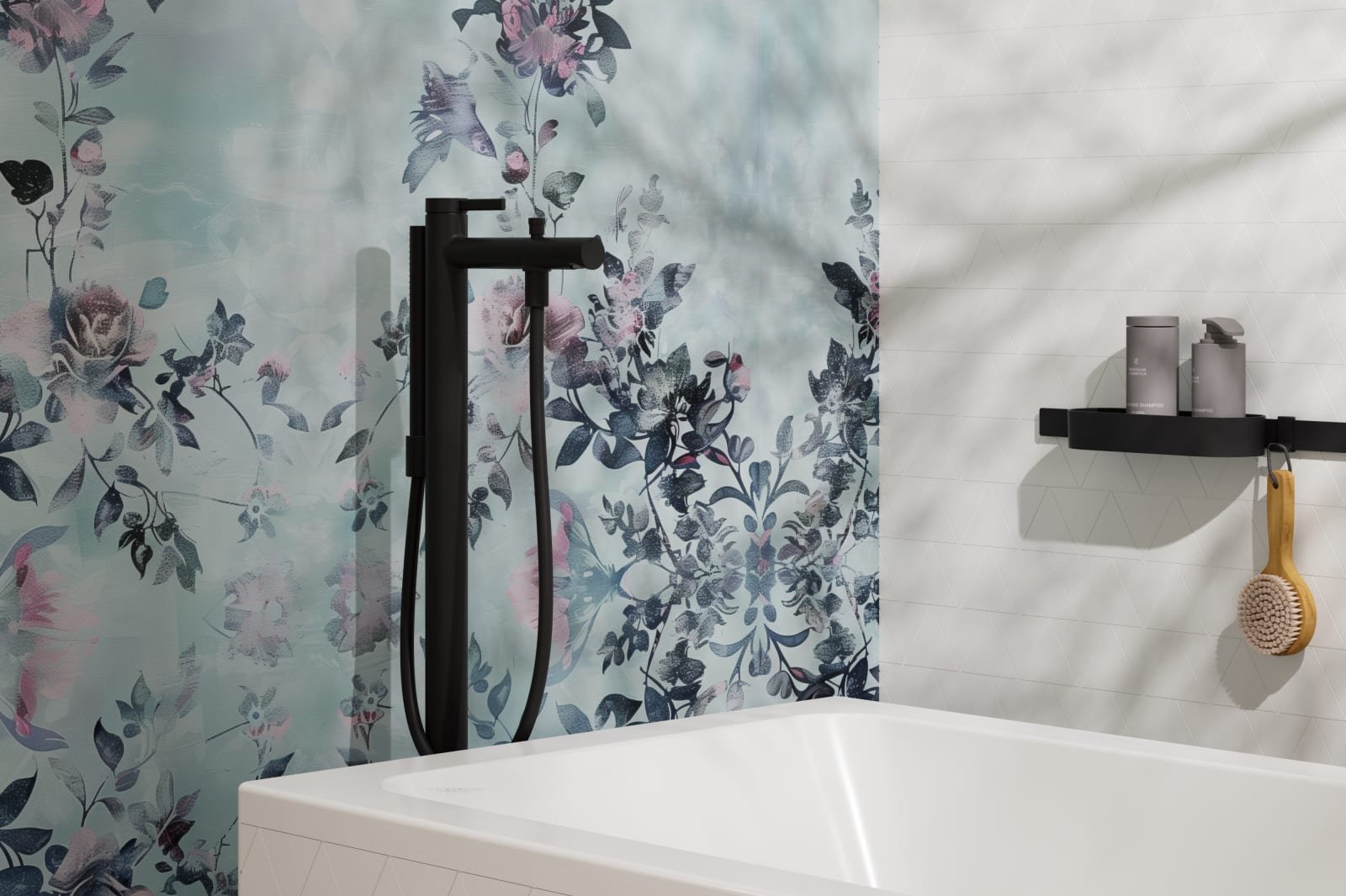 Hansgrohe Zesis S eengreeps vrijstaande badmengkraan vloermontage, mat zwart
