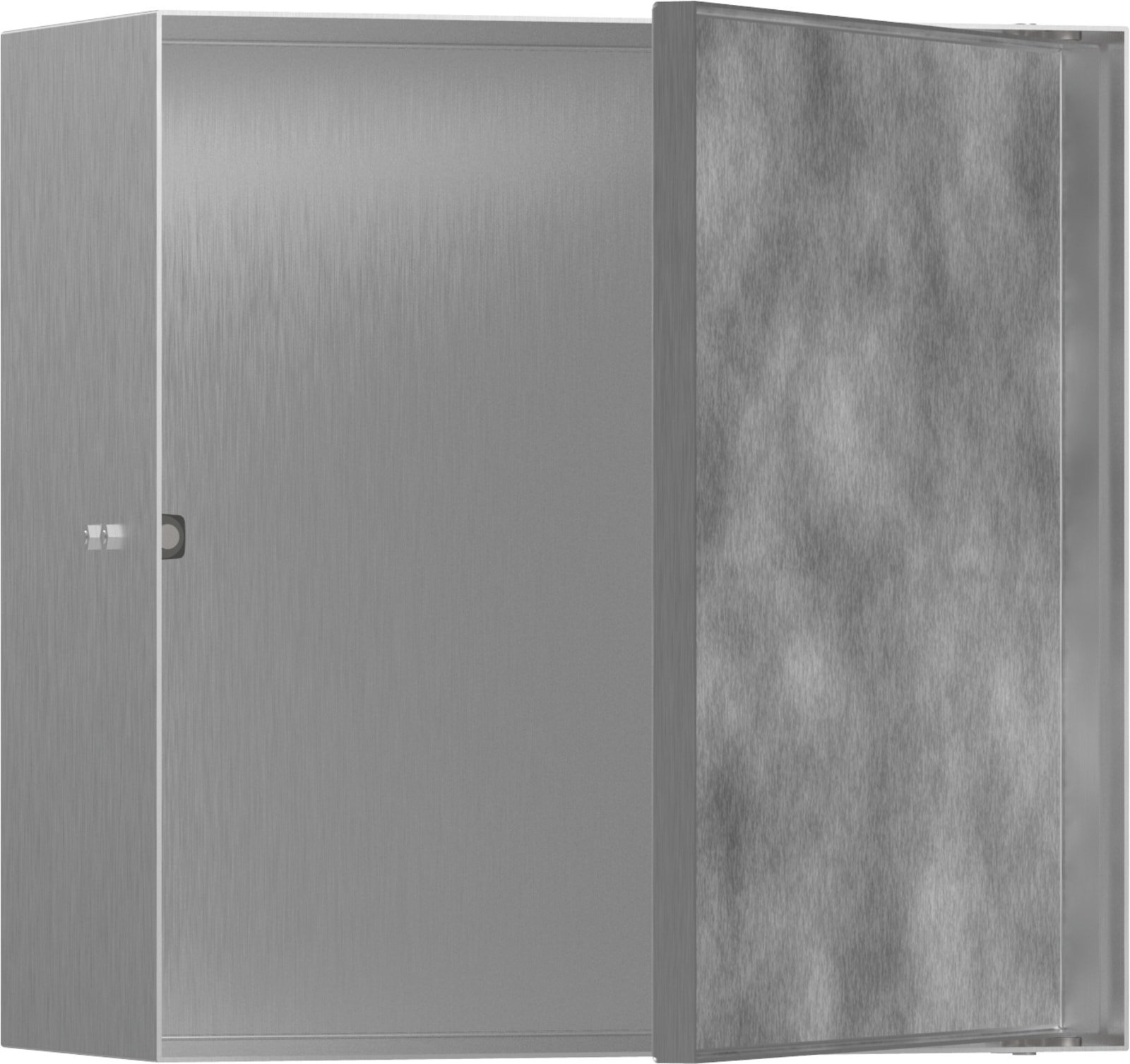 Hansgrohe XtraStoris Rock wandbox betegelbare deur 300/300/140 Brushed Stainless Steel