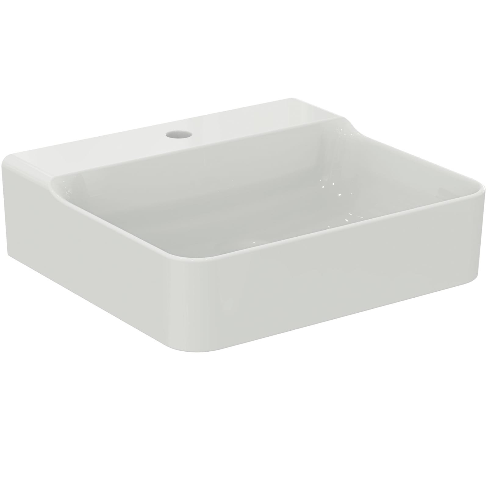 CONCA | WASTAFEL 500X450X145 MM GLANZEND WIT, 1 KG, ZONDER OL (GESL)