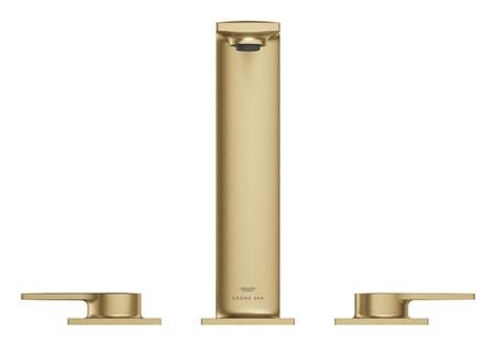 Grohe Allure driegats wastafelmengkraan M-size cool sunrise geborsteld mat goud thumbnail 2