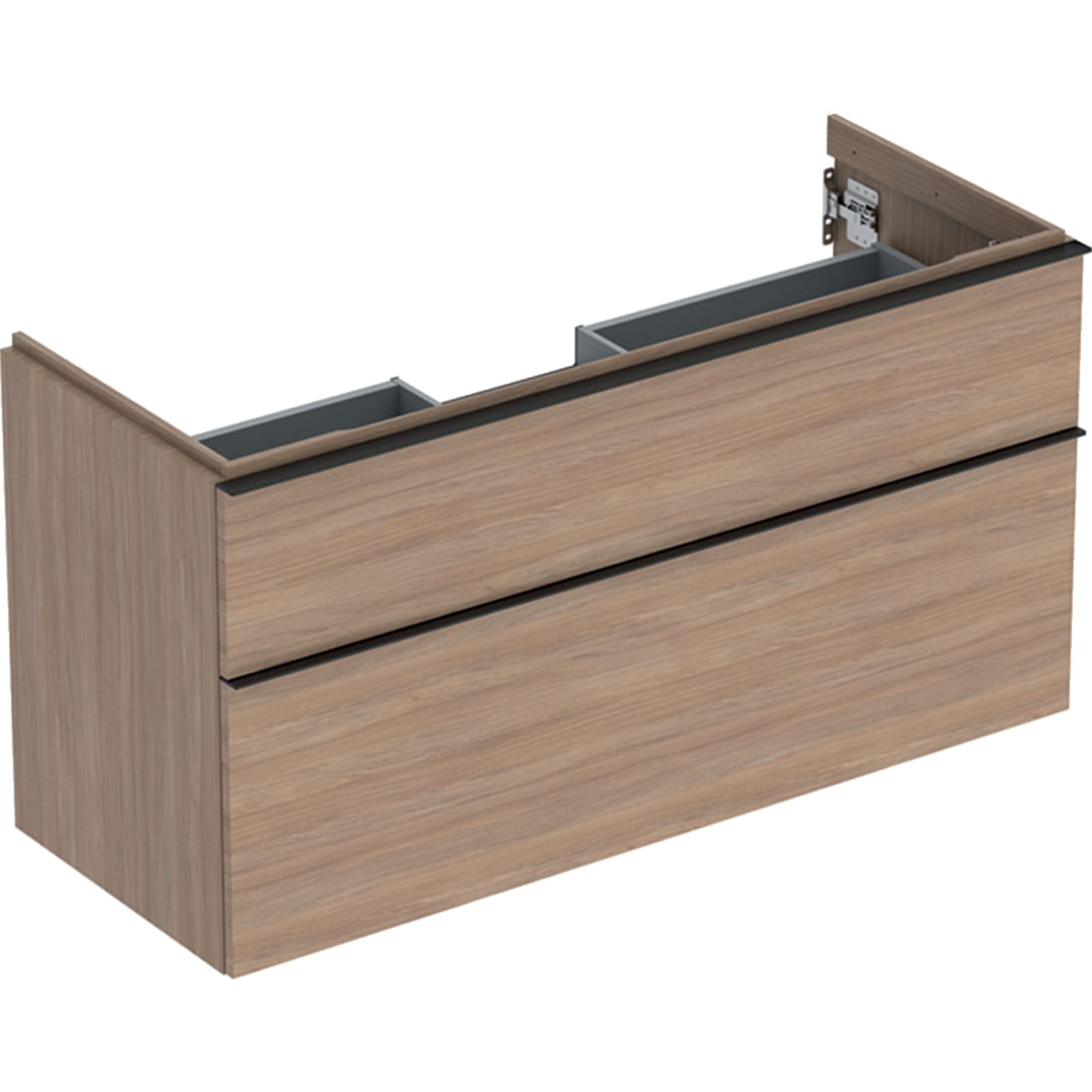 Geberit iCon wastafelonderkast, wand, 2x laden, hxbxd 615x1184x476mm, eiken