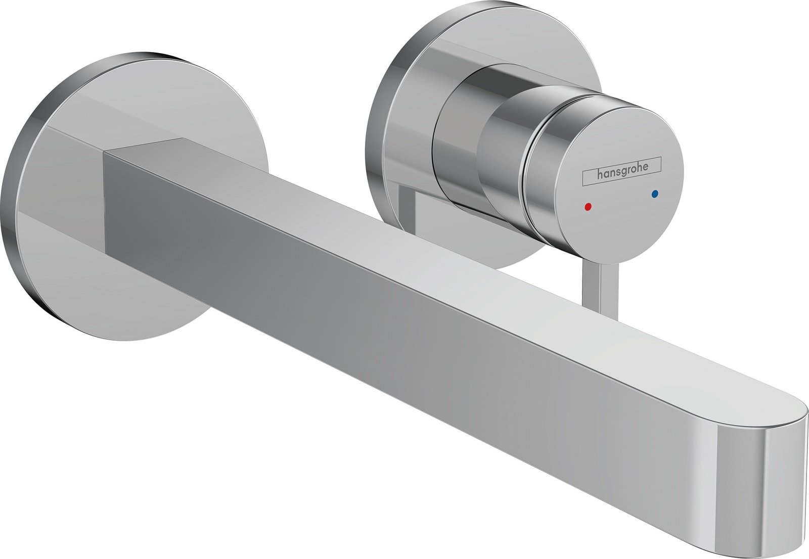 Hansgrohe Finoris tweegats wastafelmengkraan inbouw 225mm, plug, chroom
