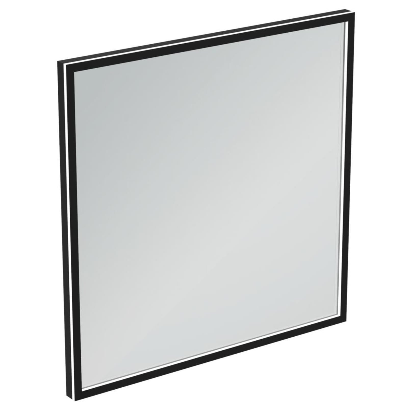 Ideal Standard Conca spiegel vierkant 80 cm met led verlichting omlijsting zwart