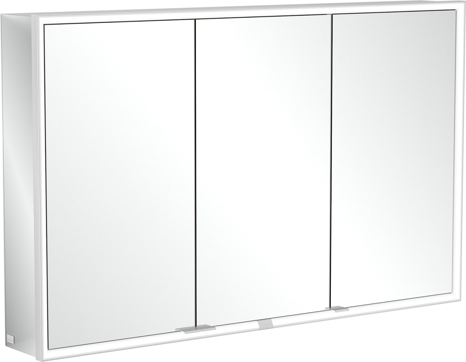 Villeroy&Boch My View Now spiegelkast 1200x750x168 mm, 3x deur, 2 doos bin R, 1 doos buit L, 4 plank, 1 bak, vergrootspiegel, lijst