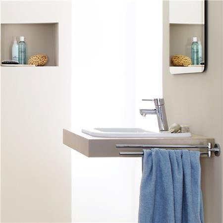Grohe Concetto, Wastafelmengkraan, S-size, ES, eengreeps, 1-gats, 155mm hoogte, glad, 101mm uitloop, vast, chroom