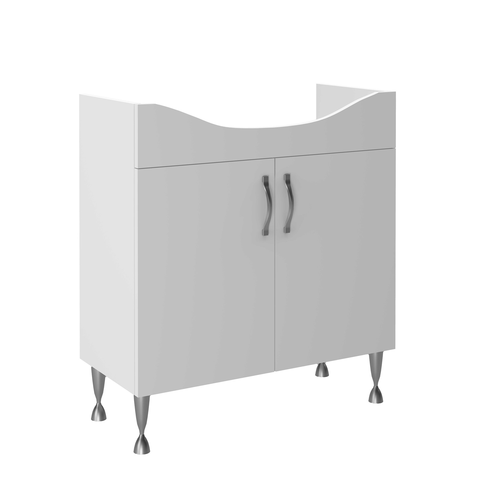 ALONI ALECO WASTAFELONDERKAST - STAAND - 2 DEUREN - 76X84X45,5CM - WIT