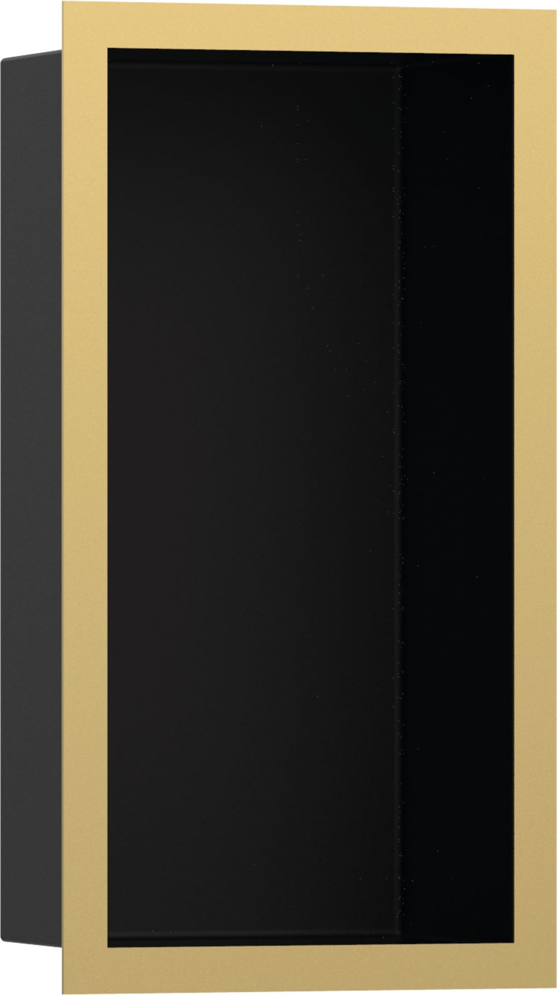 Hansgrohe XtraStoris Individual wandbox zwart met designframe 300/150/100 Polished Gold Optic