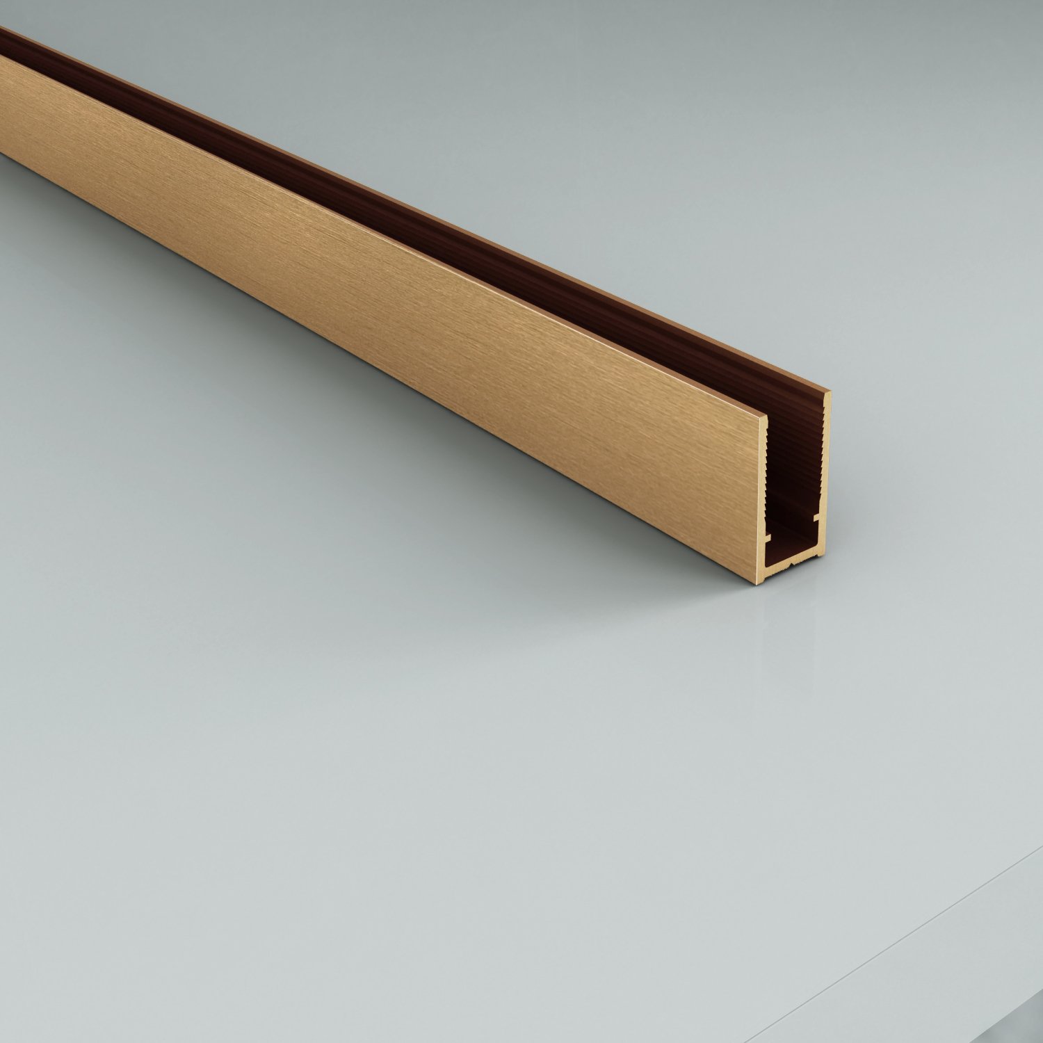 ALONI MUURPROFIEL VOOR DOUCHEWAND - 200 CM - BRUIN BRONS