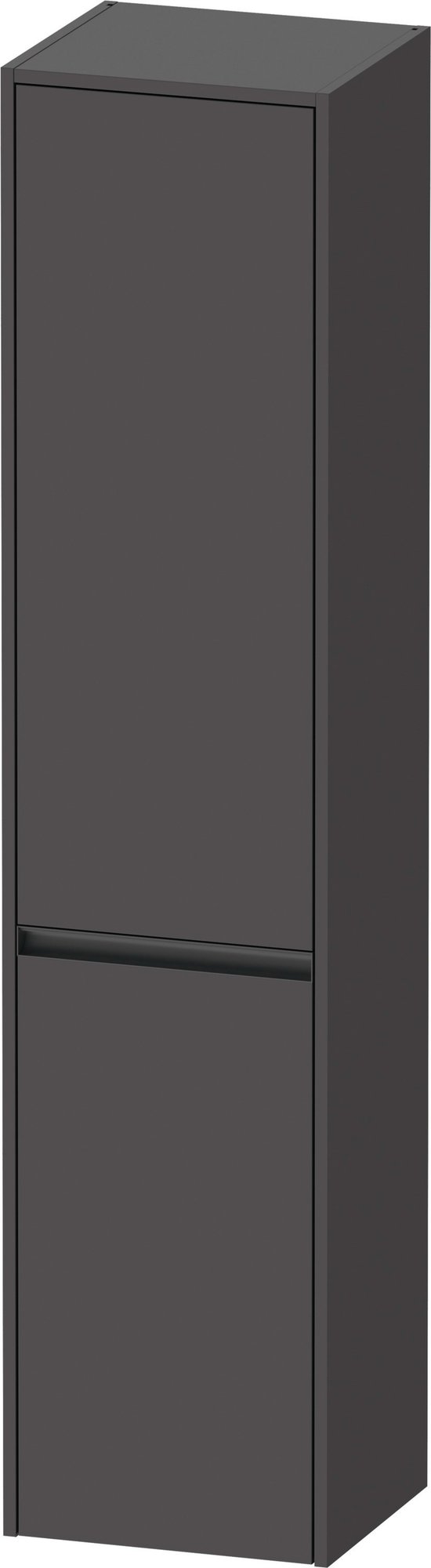 Duravit Ketho.2 Hoge kast, Grafiet Mat, vierkant, aantal deuren: 2, tip-on technologie – K21329L49490000