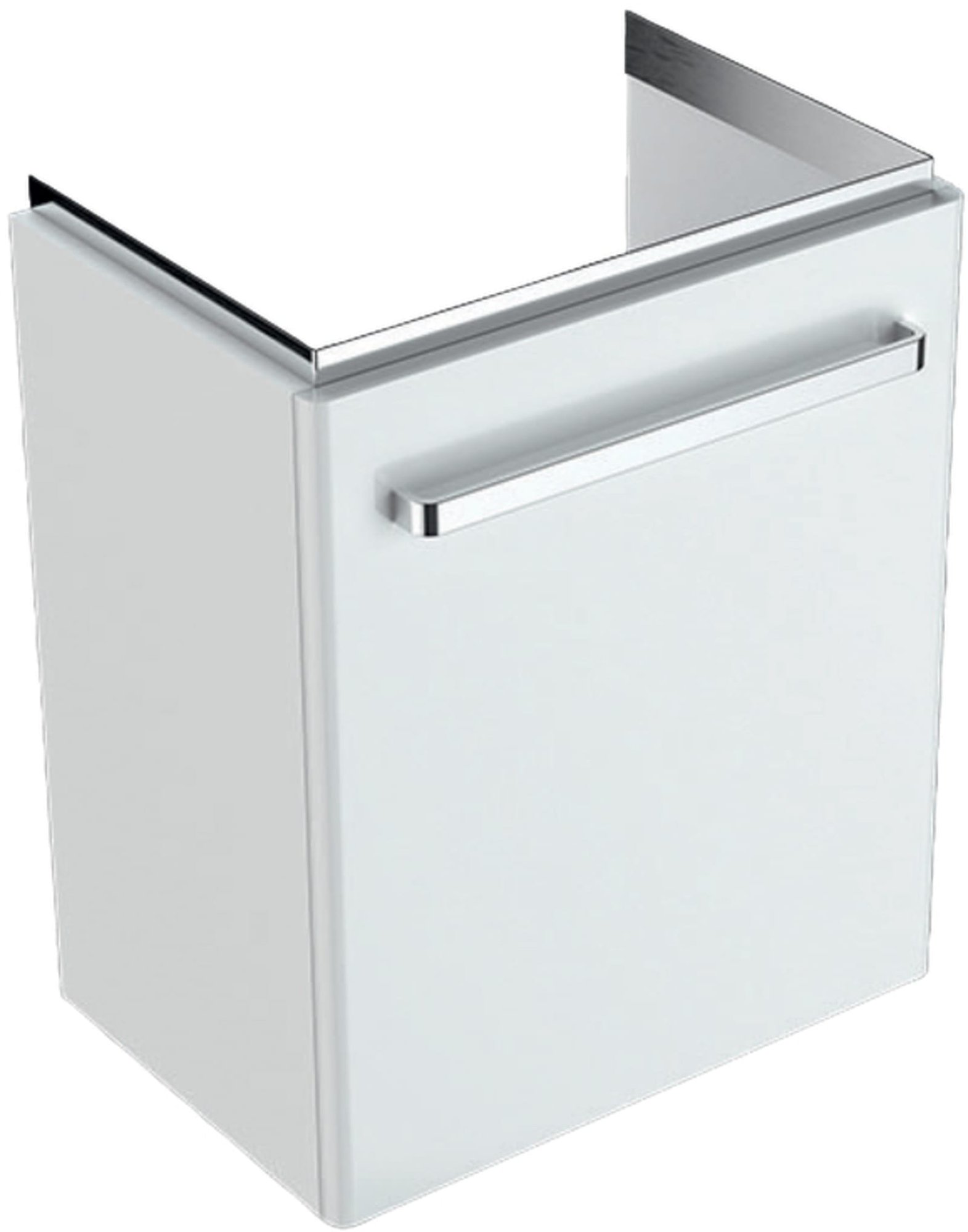 Geberit Renova Compact, Wastafelonderbouwkast, 1x deur, spaanplaat, 604 x 500 x 367mm (HxBxD), mat wit