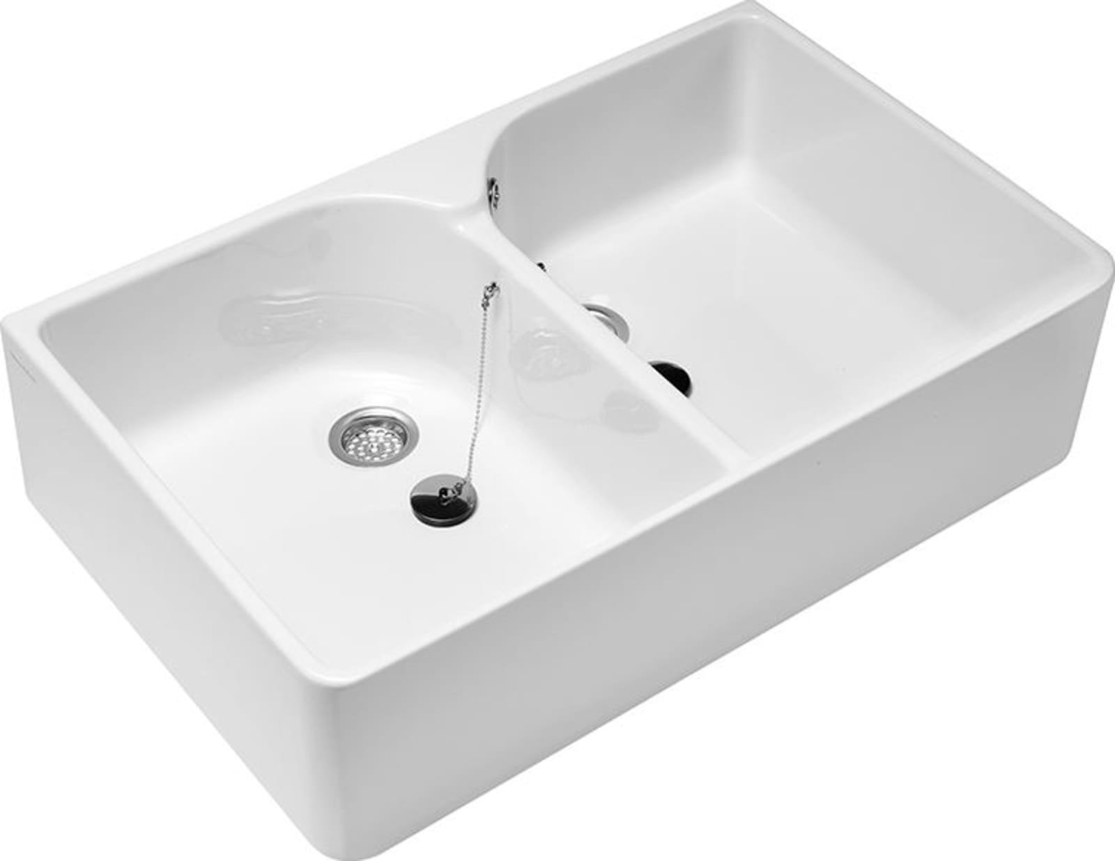 Villeroy & Boch, O.novo gootsteen dubbel 800x500x220mm wit