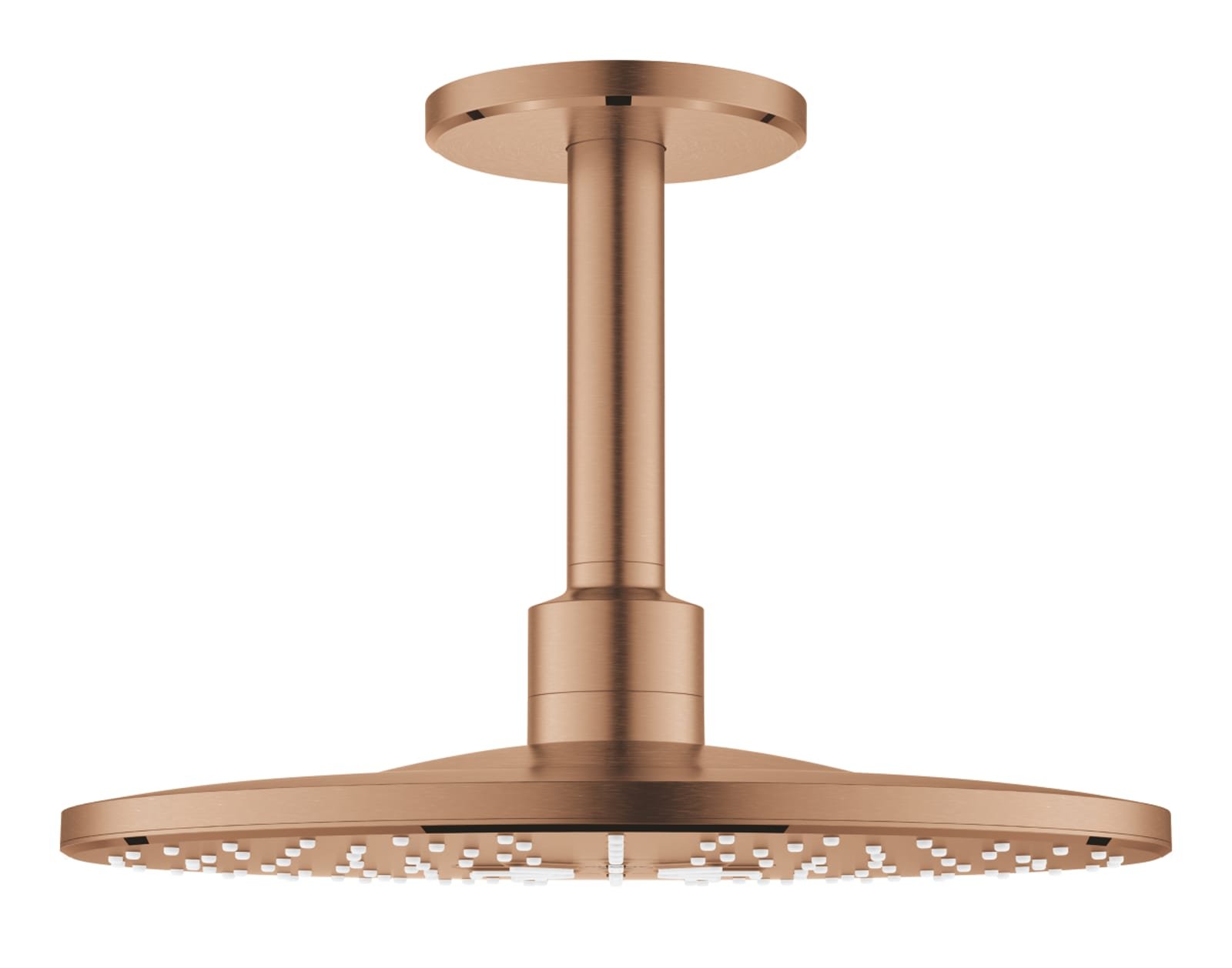Grohe Rainshower SmartActive, Hoofddoucheset, Duo, rond, plafond, 310mm douchekop, 2x straalsoort, 142mm arm, warm sunset geborsteld