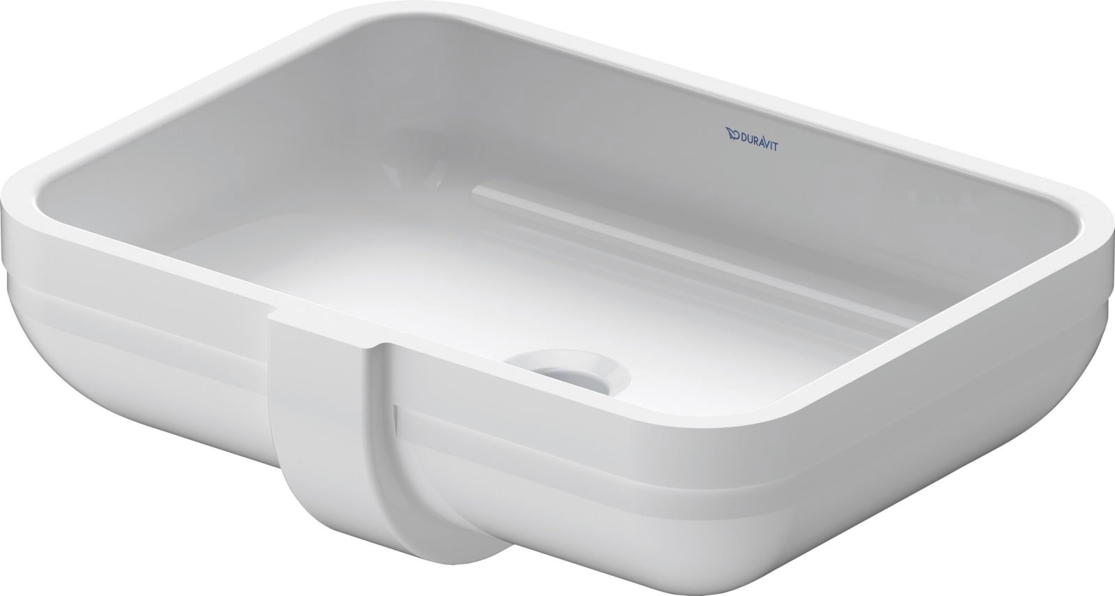 Duravit Happy D.2 Inbouwwastafel 520 mm Wit Hoogglans, aantal kraangaten per wasplaats: 0, overloop – 0457480000