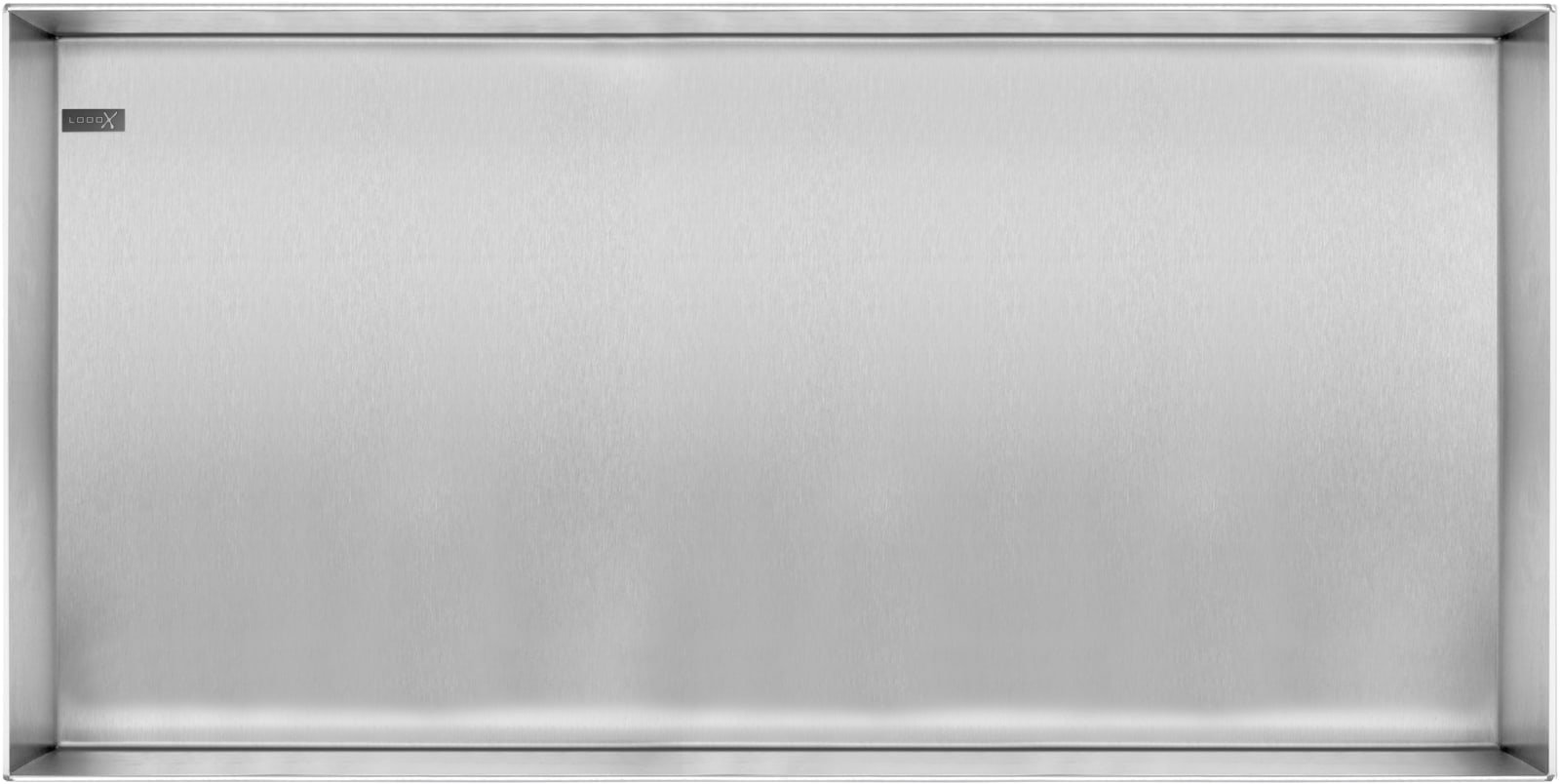 Looox Special Colour Box op- en inbouwnis. Afmetingen 600x300 mm. Kleur geborsteld rvs