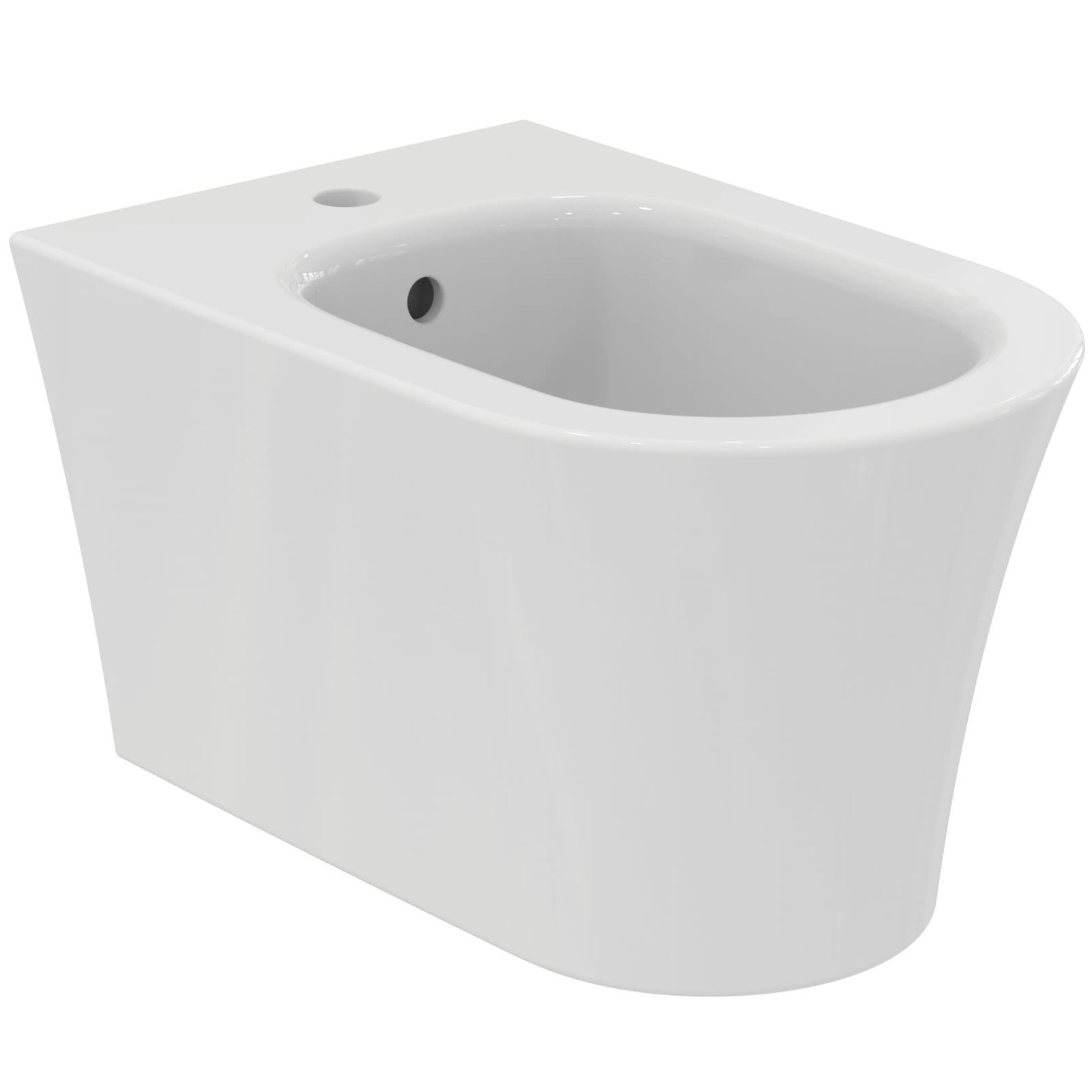 LDV | WANDBIDET 355X540X315 MM GLANZEND WIT, MET KRAANGAT, MET OVERL