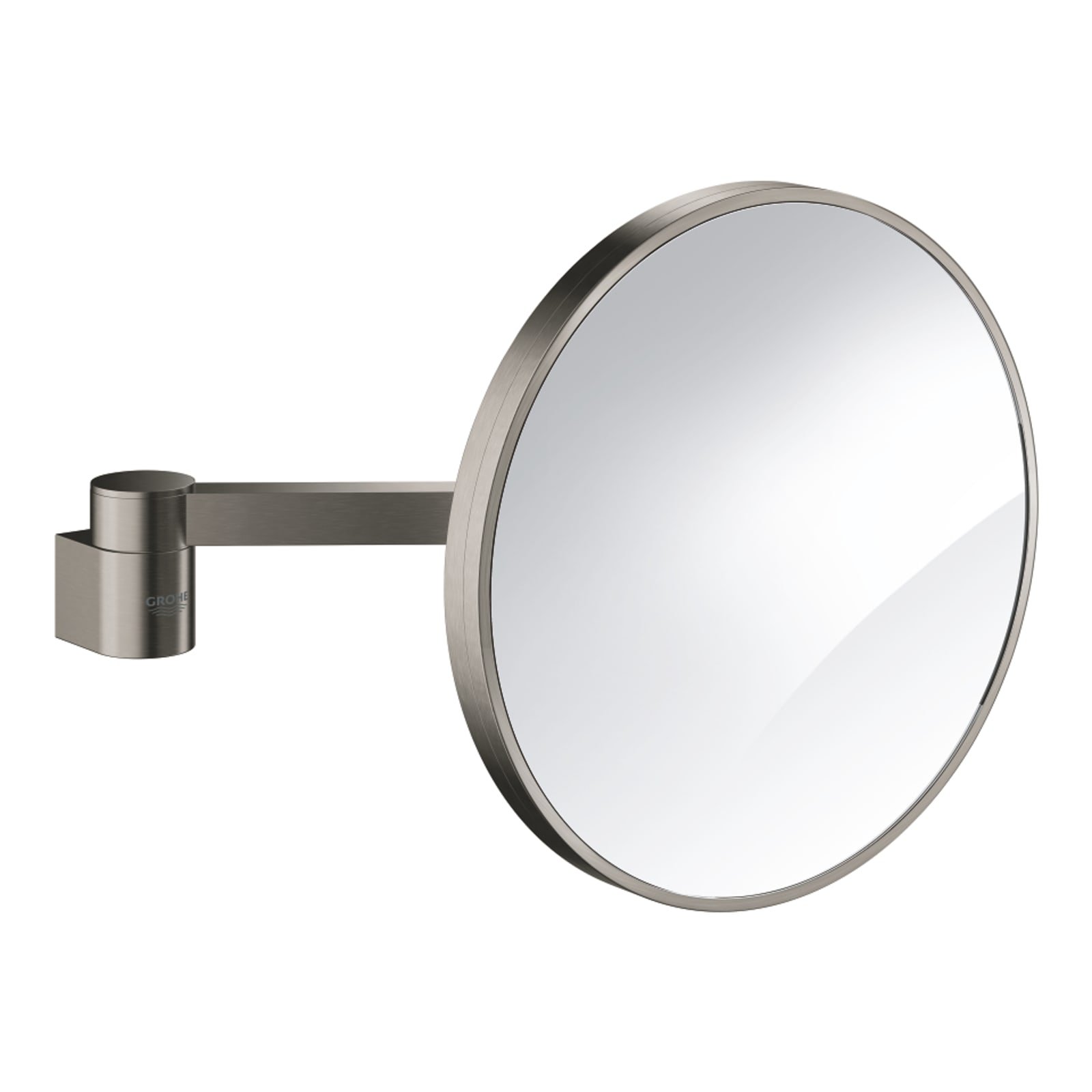 Grohe Selection, Make-up / scheerspiegel, 7x vergroot, metaal/glas, hard graphite geborsteld