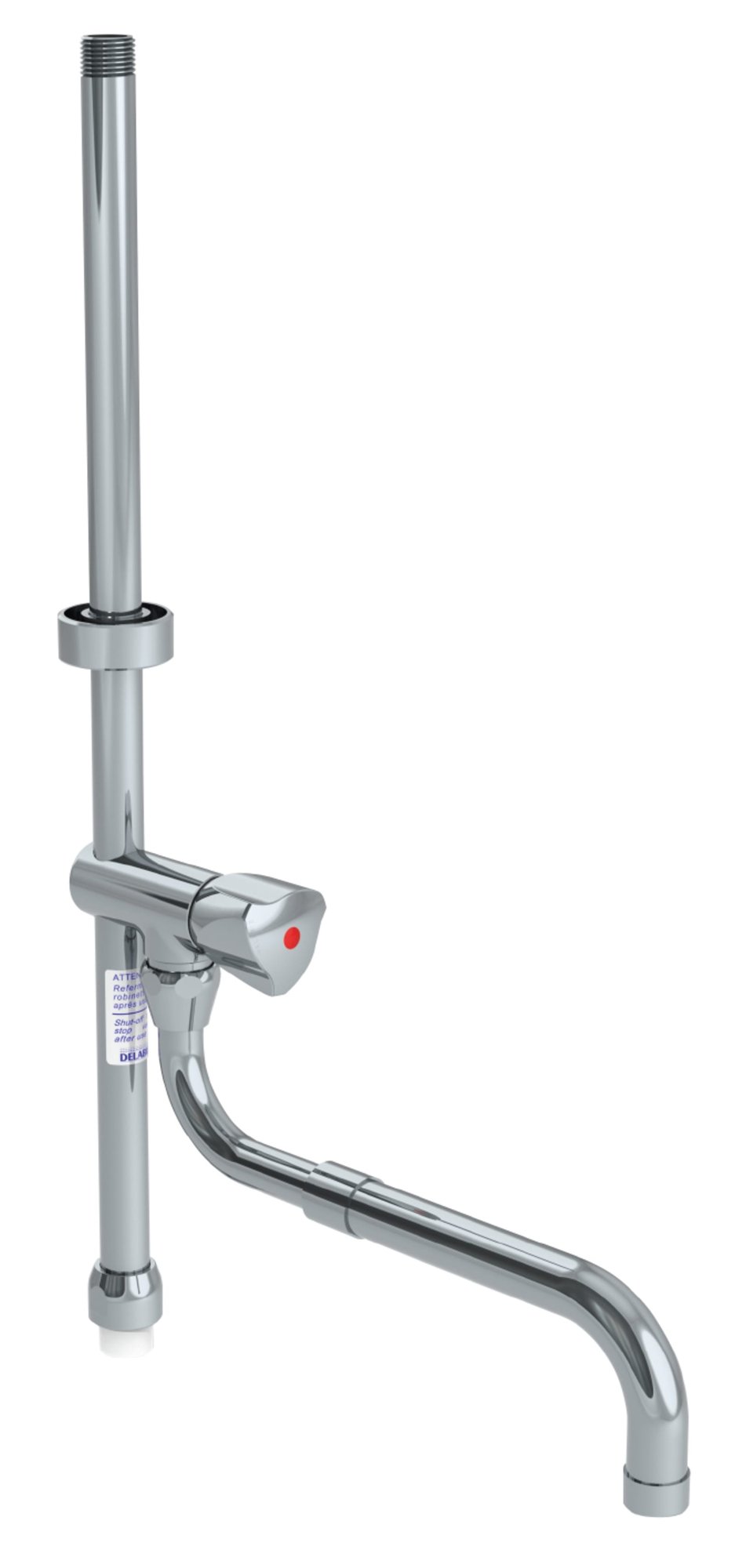 Korte voorspoelkolom F3/4" met telescopische uitloop