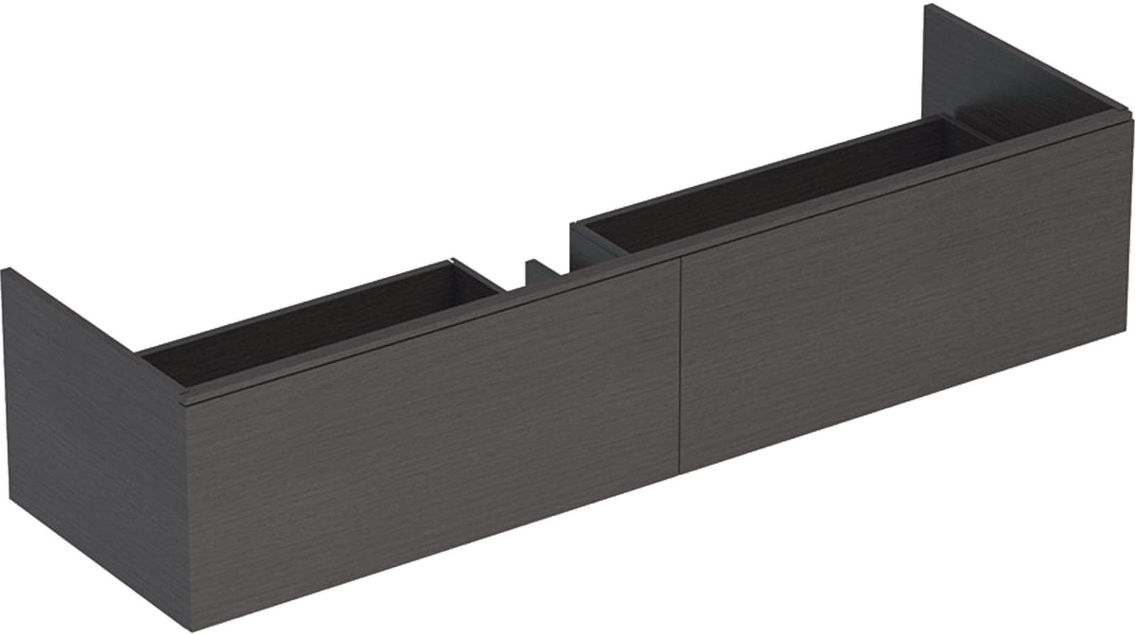 Geberit Xeno2 wastafelonderkast, 2 laden, soft-close, wandmontage, hxbxd 350x1595x473mm, scultura grijs