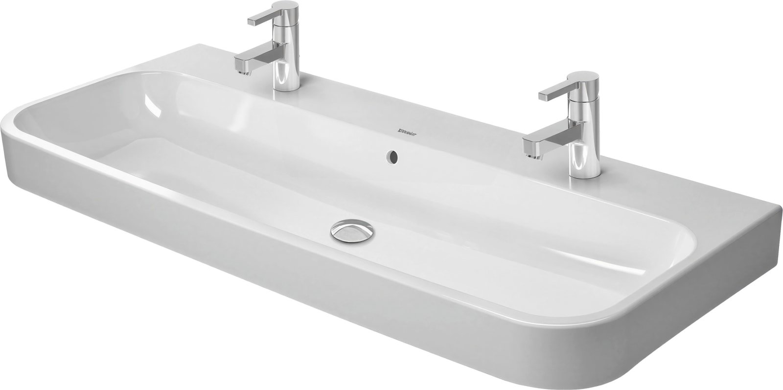 Duravit Happy D.2 Wastafel 1200 mm Wit Hoogglans, kraanvlak, aantal kraangaten per wasplaats: 1, overloop – 2318120024