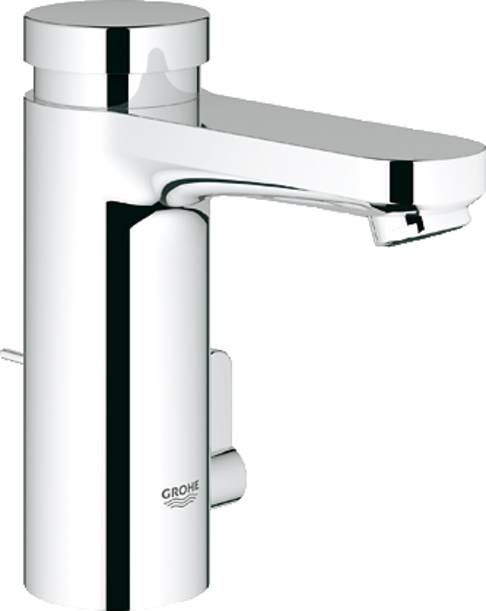 Grohe Eurosmart Cosmopolitan T, Wastafelkraan, trekwaste, zelfsluitend, 1-gats, menging, 127mm hoogte, 105mm uitloop, vast, chroom thumbnail 2