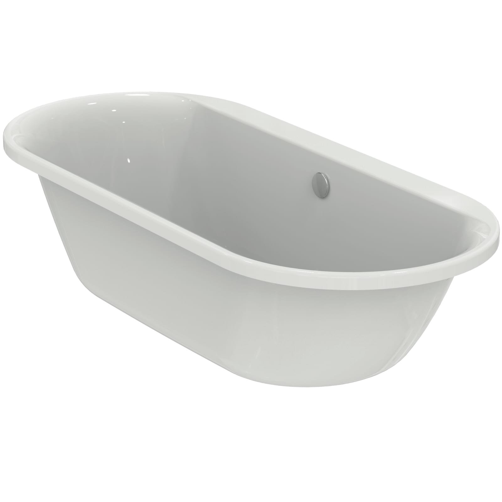 CONNECT AIR | BAD OVAAL 1800X800X475 MM GLANZEND WIT