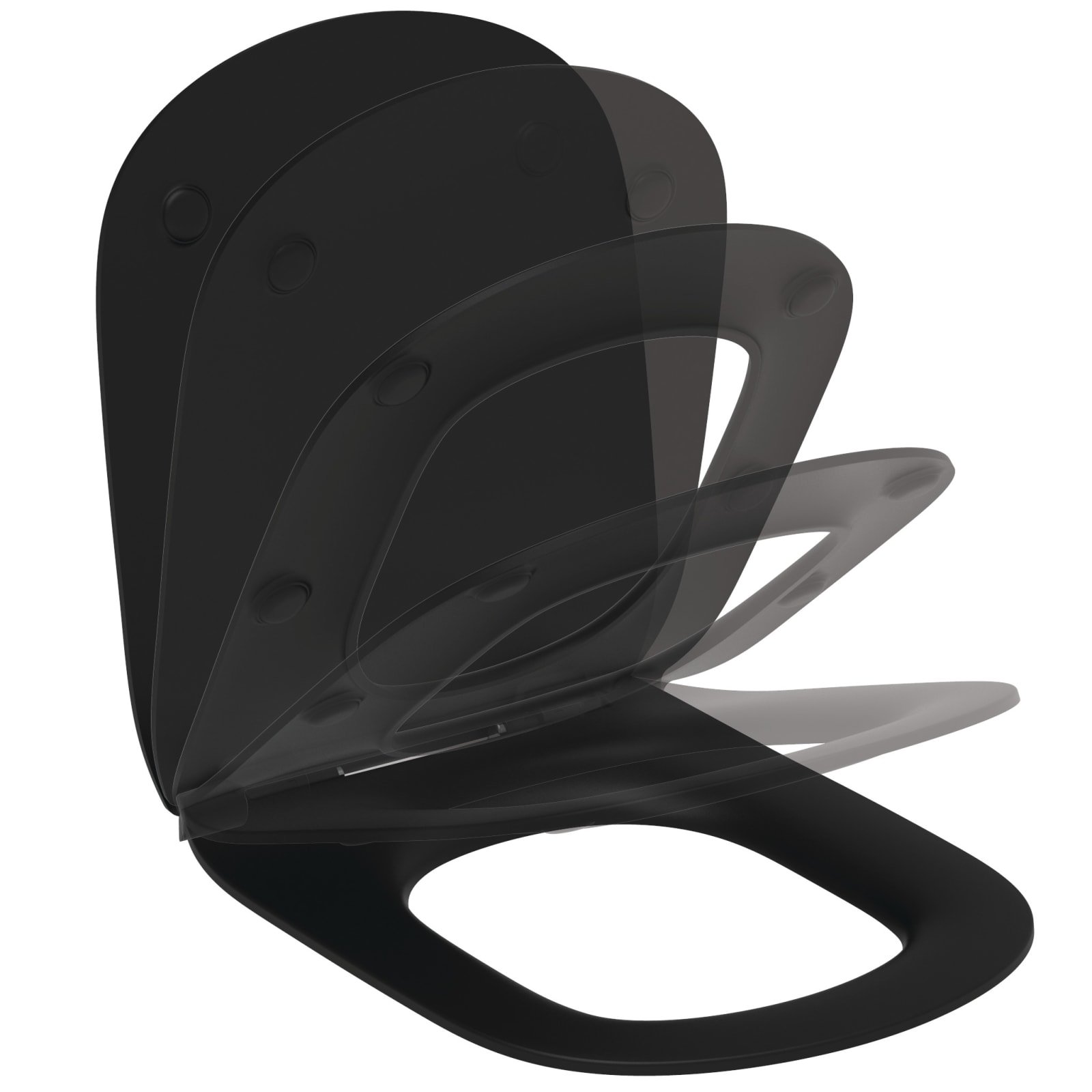 TESI | CLOSETZITTING SANDWICH 370X450X45 MM SILK BLACK | SC (T5522V3)