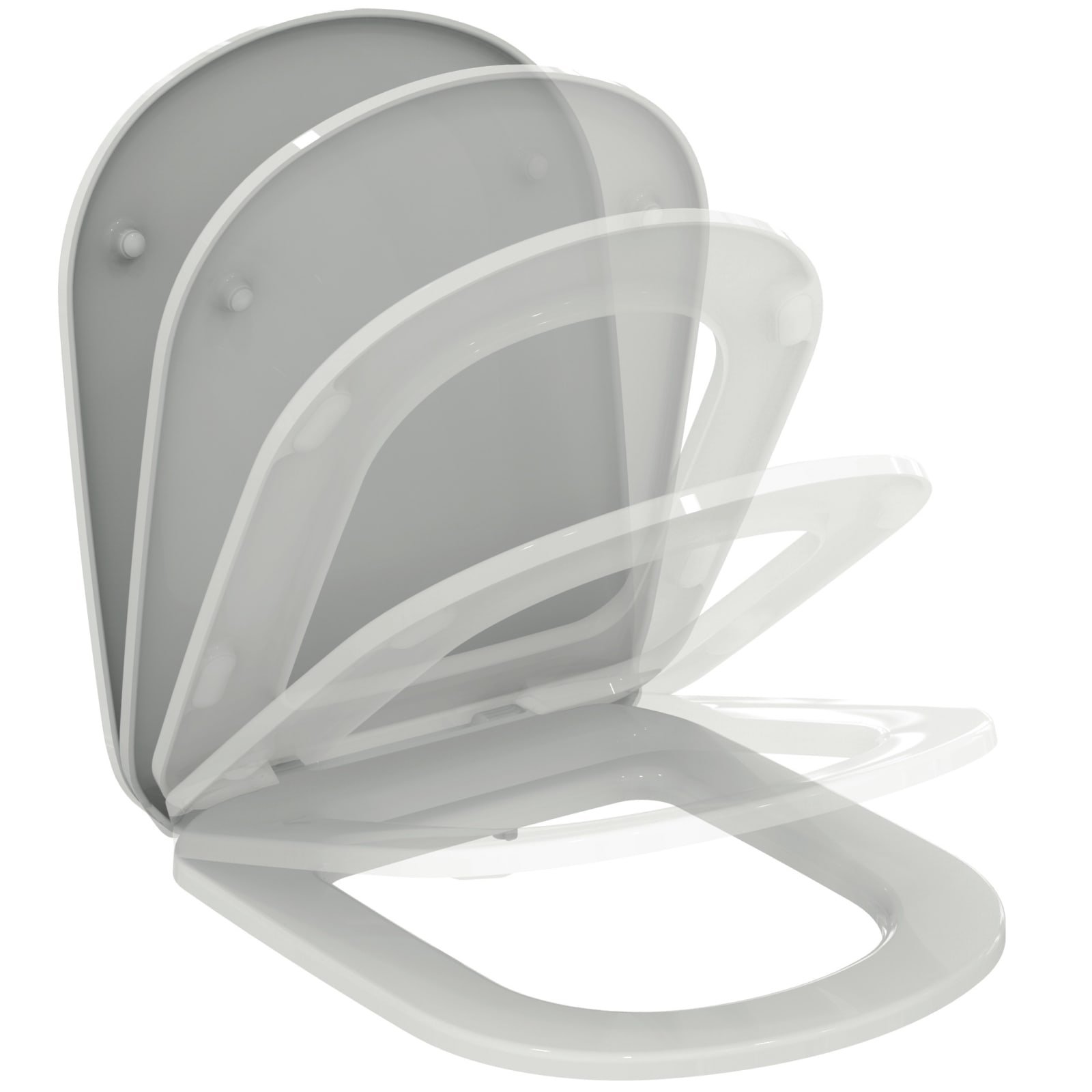 I.LIFE A | CLOSETZITTING SANDWICH 365X445X40 MM GLANZEND WIT | SOFTCL