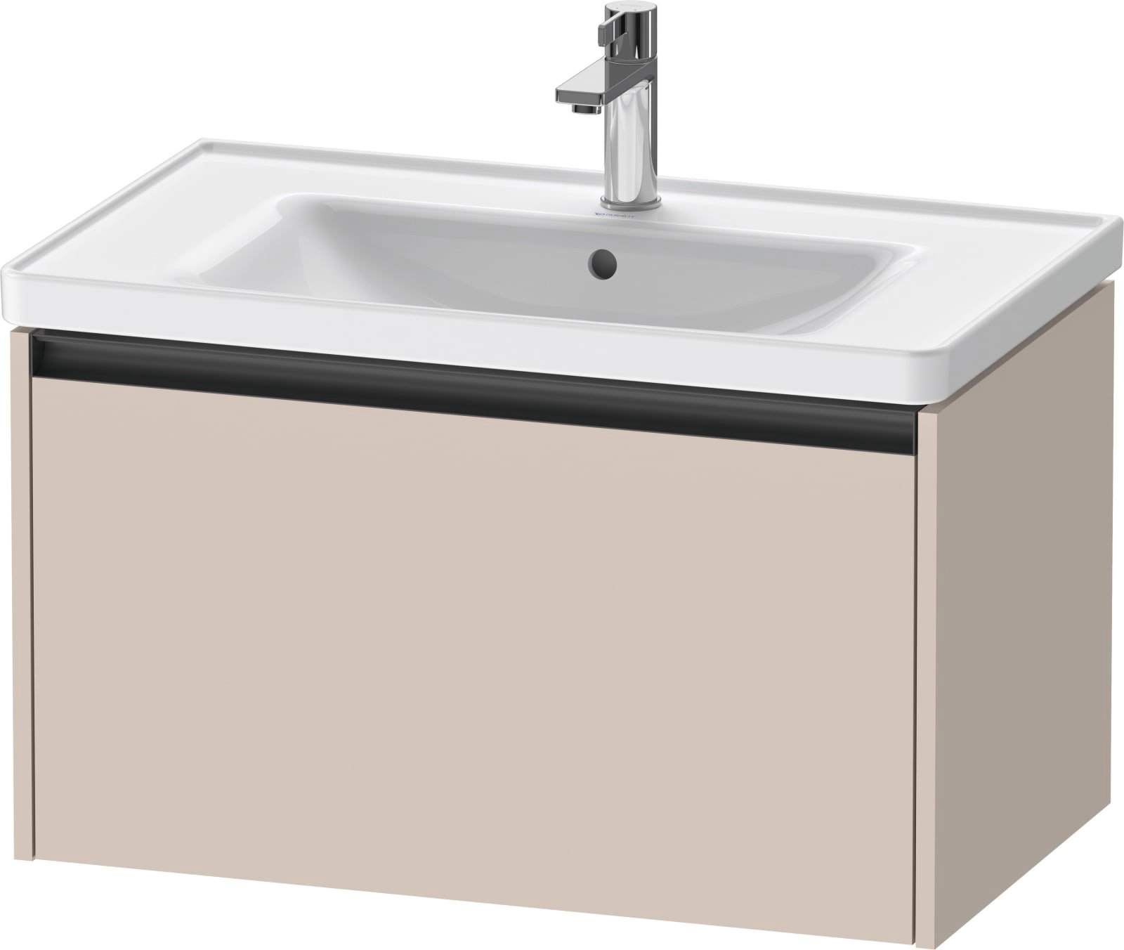 Duravit Ketho.2 Wastafelonderbouw hangend, Taupe Mat, rechthoekig, aantal grote lades: 1 – K25083091910000