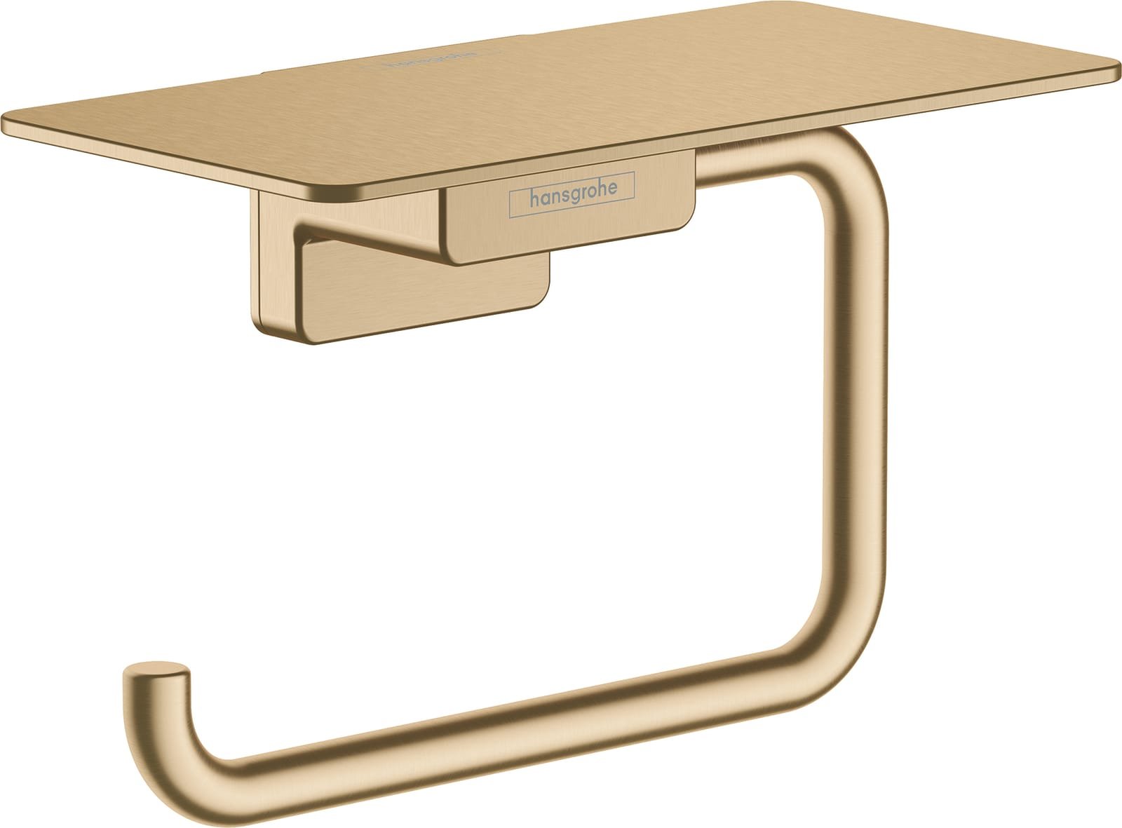 Hansgrohe AddStoris closetrolhouder met planchet, brushed bronze