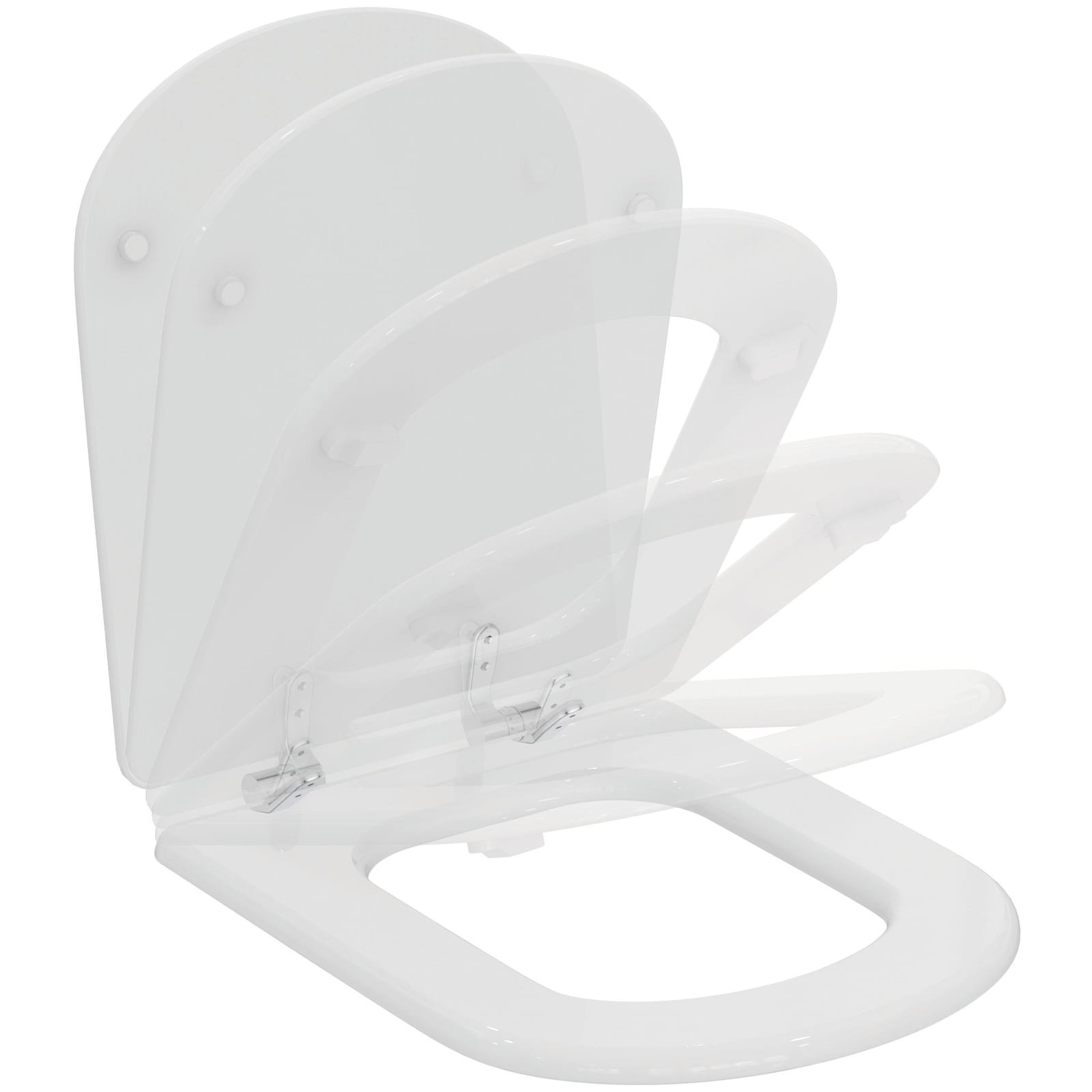 CALLA | CLOSETZITTING SANDWICH 365X430X50 MM GLANZEND WIT | SOFTCLOSE