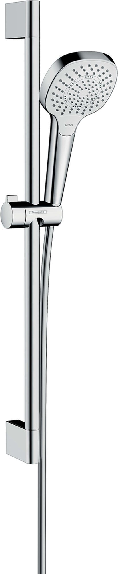 Hansgrohe Croma Select E Multi EcoSmart glijstangset 65 cm met handdouche, glijstang 65cm en doucheslang 1600,  wit/chroom