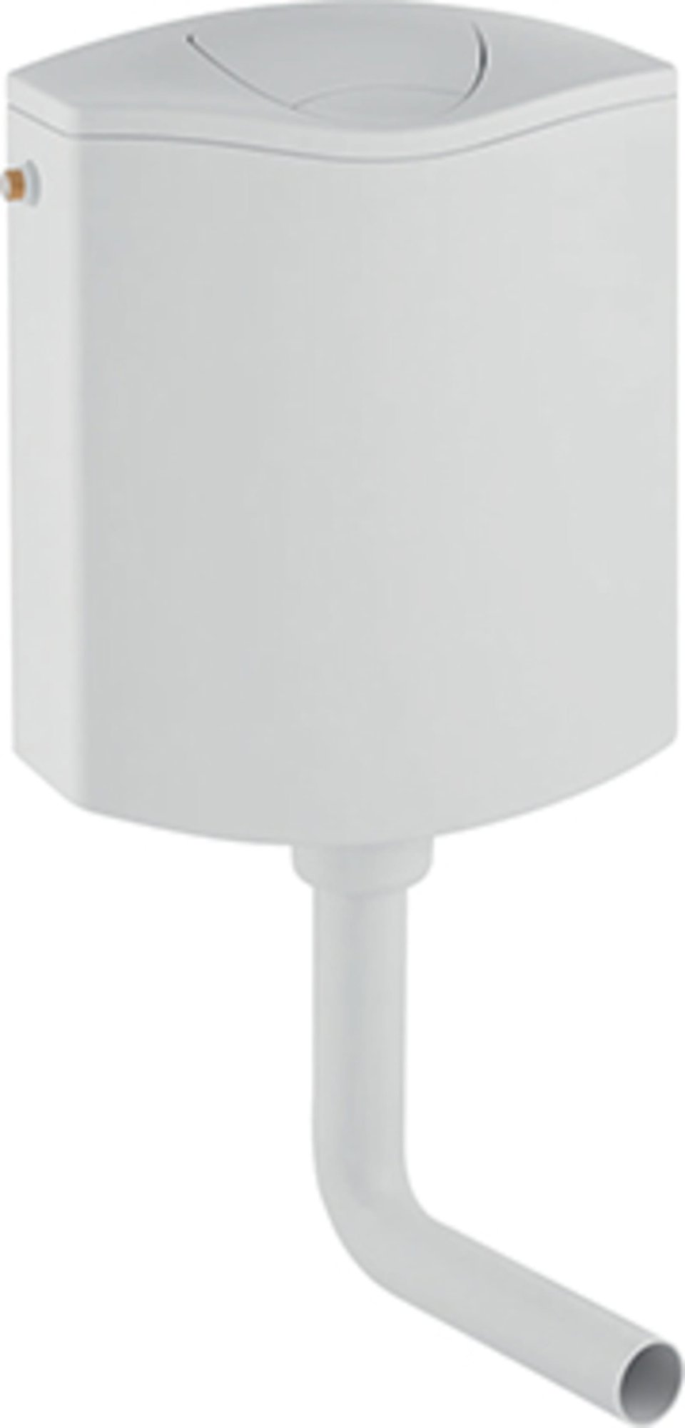 Geberit AP116plus opbouwreservoir, 2-toets spoeling, met toiletblokhouder voor inbouwreservoir: Alpien wit