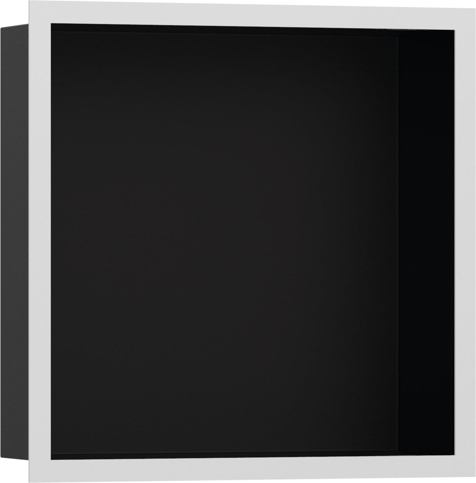 Hansgrohe XtraStoris Individual wandbox zwart met designframe 300/300/100 mat wit