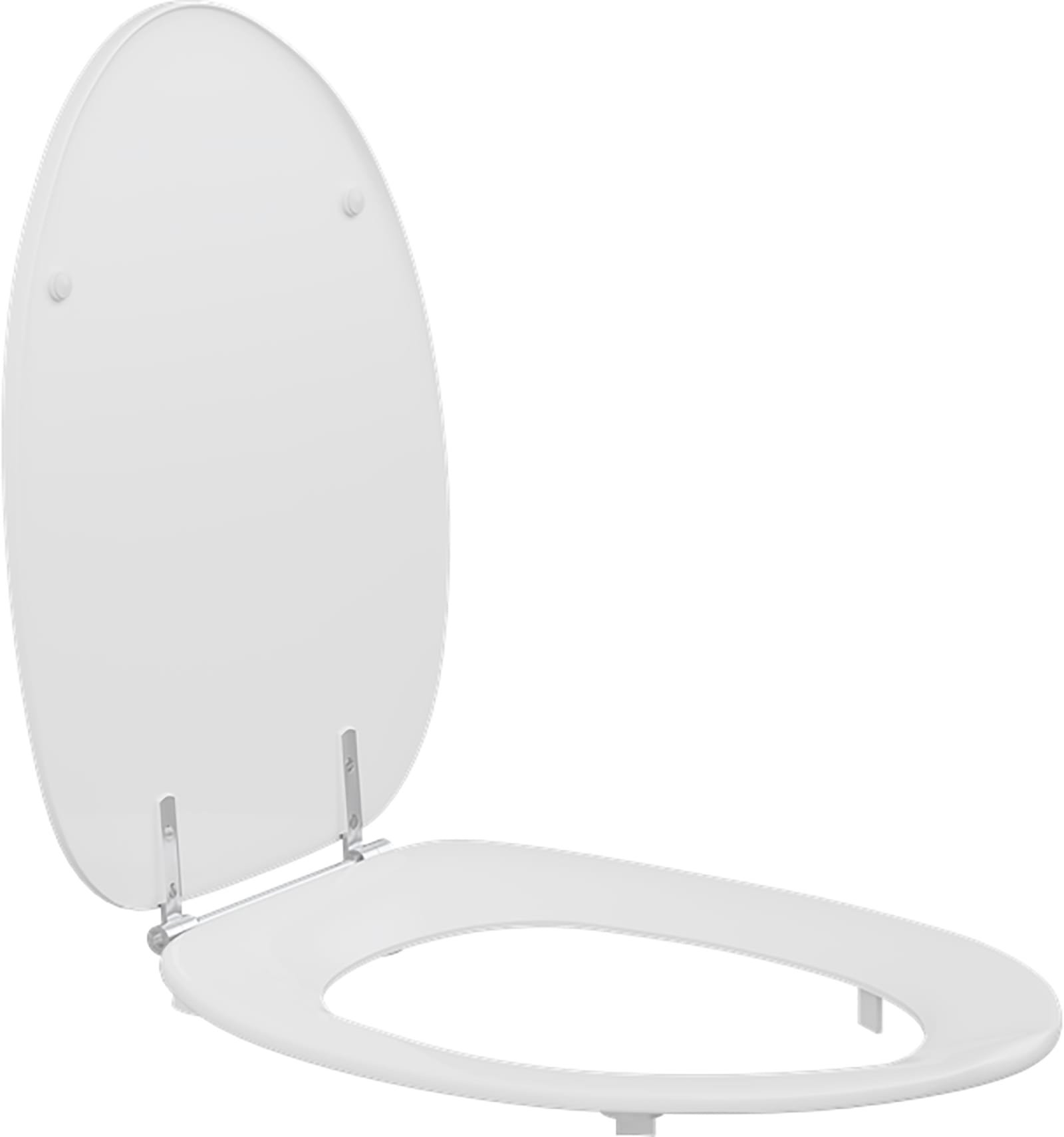 Pressalit Dania closet zitting met deksel, scharnier met doorlopende pen (D92), wit