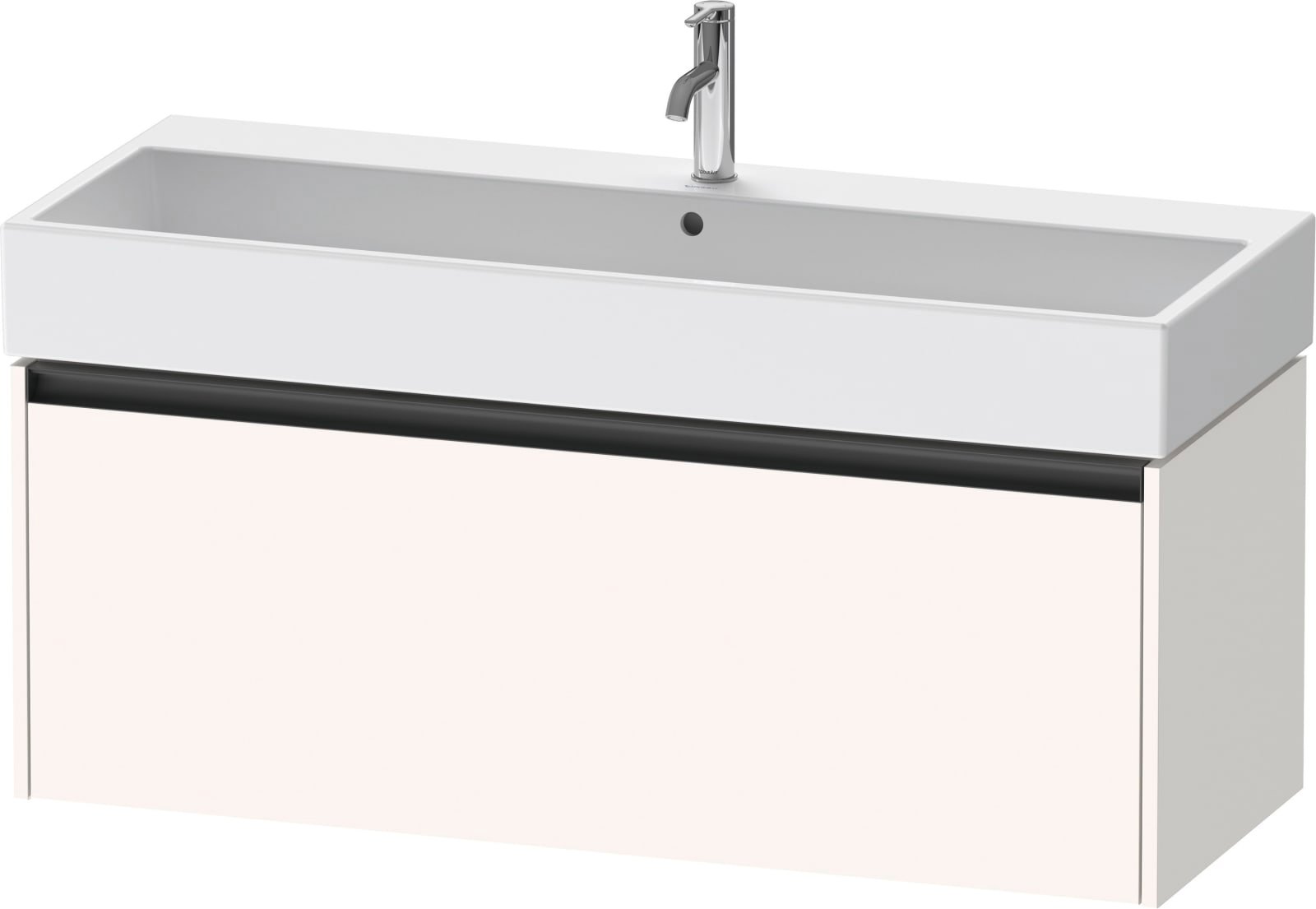 Duravit Ketho.2 Wastafelonderbouw hangend, Wit Supermat, rechthoekig, aantal grote lades: 1 – K25079084840000