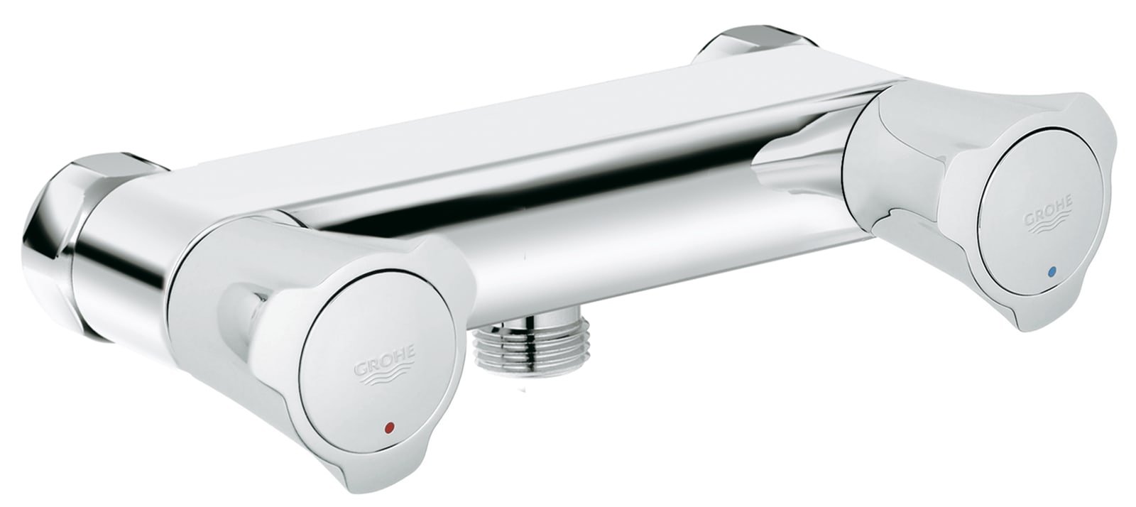Grohe Costa L, Douchemengkraan, wand, tweegreeps, 2-gats, bovendeel niet keramisch, 150mm hartafstand, zonder koppelingen, chroom